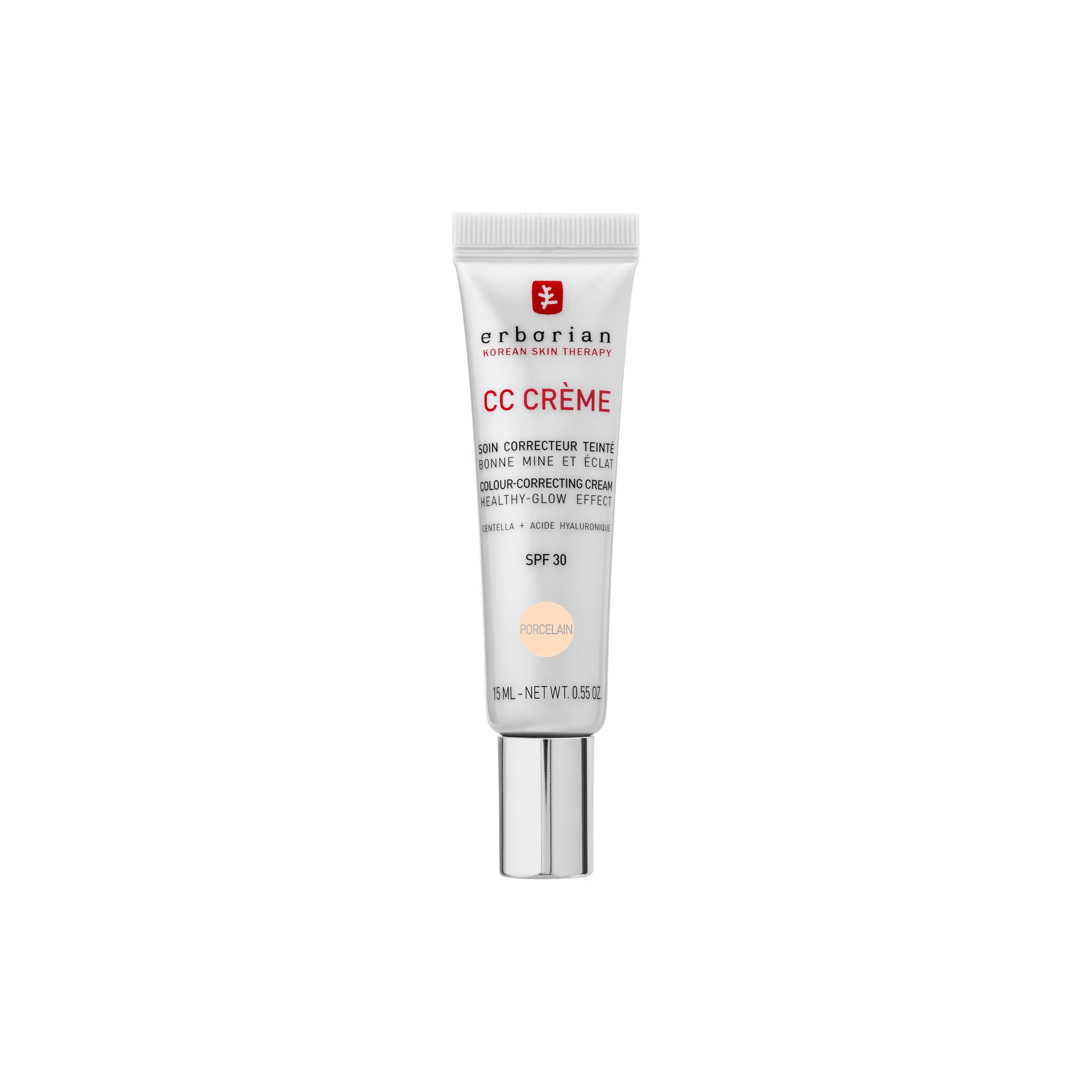 Erborian CC Cream with Centella Asiatica - Color Correcting Cream for Porcelain Skin - 15 ml
