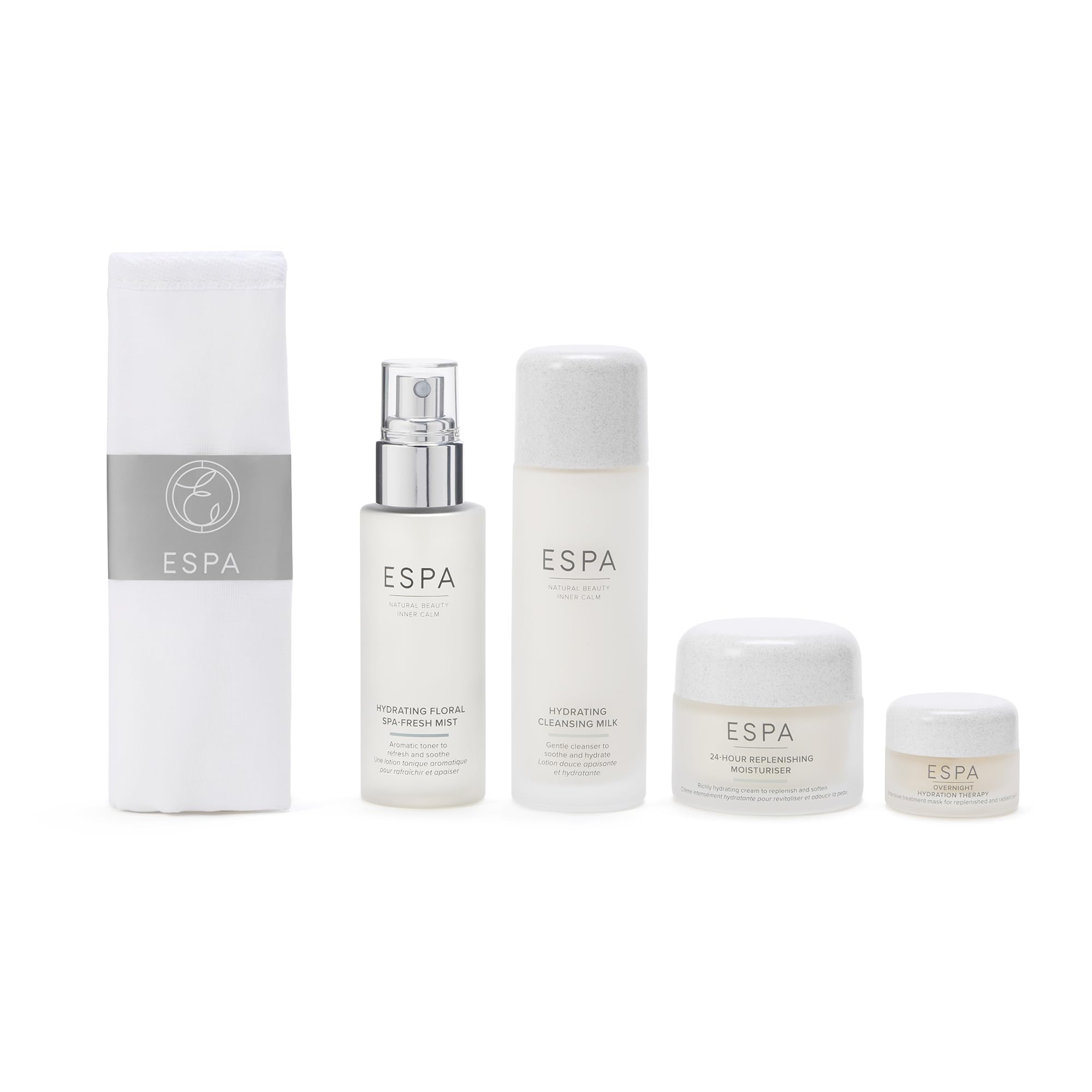 ESPA Winter-Feuchtigkeitspflege-Set | 4-Schritte-Spa-Hautpflege-Geschenkset mit Rose &amp; 4