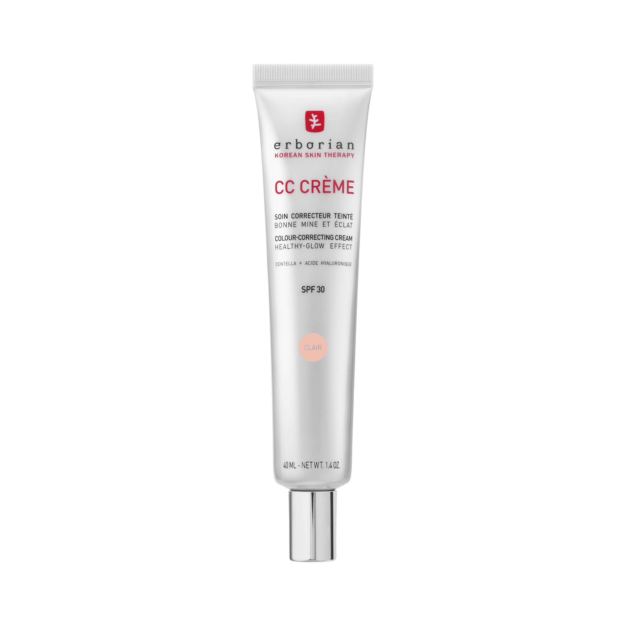 Erborian CC Cream with Centella Asiatica - Color Correcting Cream, Natural Luminous Finish, 40 ml