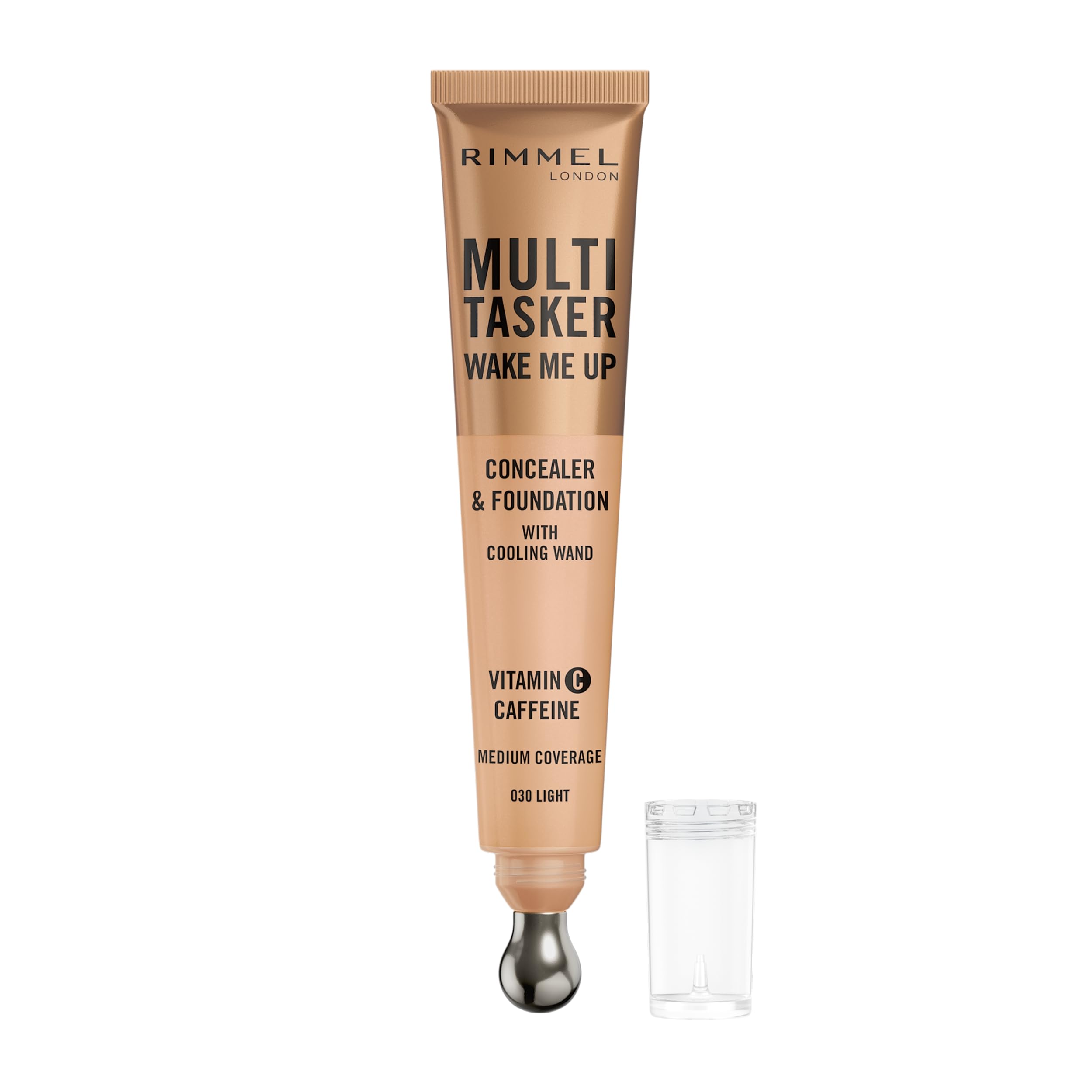 Rimmel Multi-Tasker Wake Me Up Foundation & Concealer 030 Light, Depuffs & Brightens