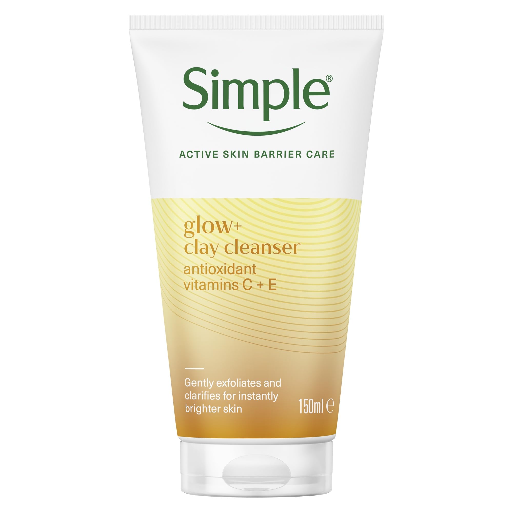 Simple Protect 'N' Glow Express Glow Clay Polish Cleanser hinterlässt ein natürliches Hautgefühl