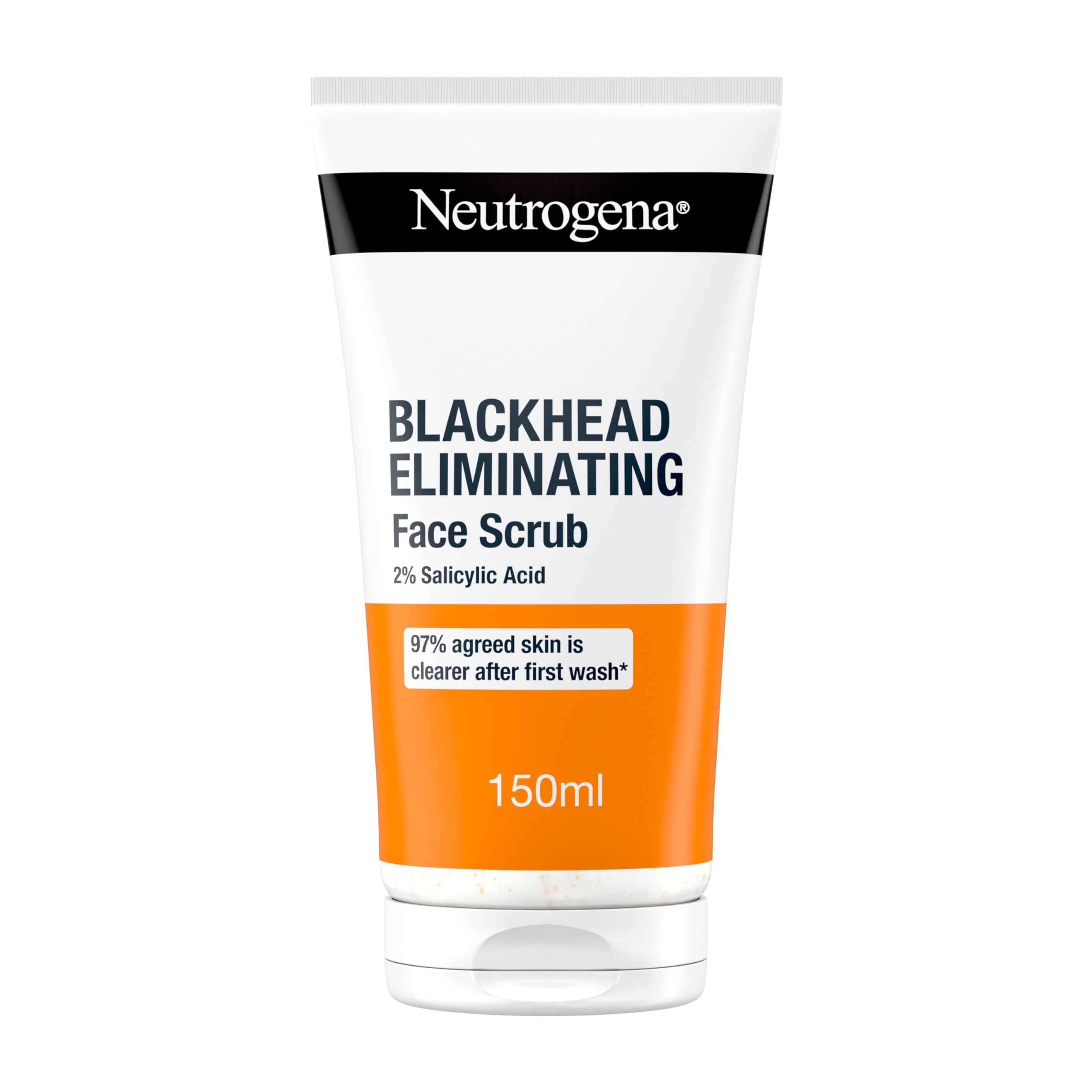 Neutrogena Mitesser-Peeling (1 x 150 ml), Sanfte Gesichtspflege mit 2 % Salicylsäure, ölfreies Peeling zur Reduzierung von Mitessern ab dem ersten Tag, geeignet für zu Mitessern neigende Haut