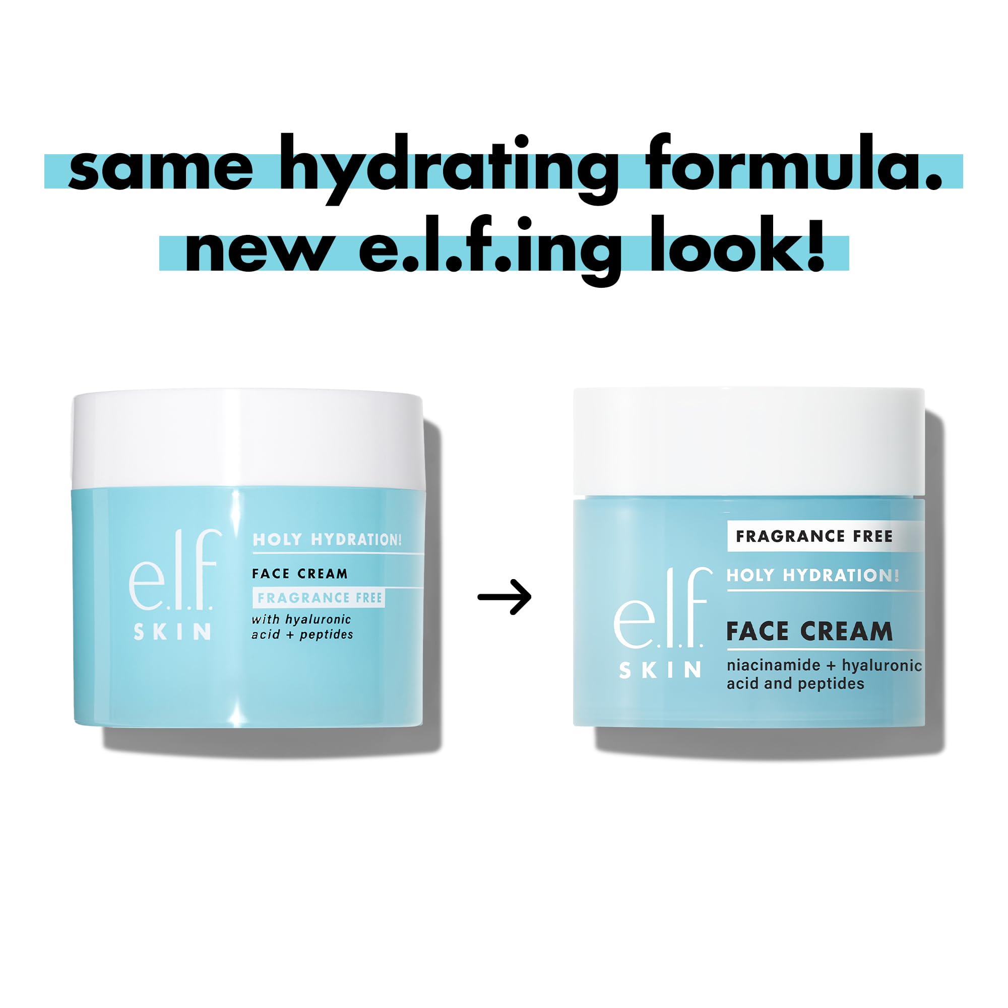 elf SKIN Holy Hydration! Gesichtscreme – parfümfrei, spendet Feuchtigkeit und macht die Haut weich, zieht schnell ein und ist ultra-hydratisierend, 50 g (1,8 oz) 4