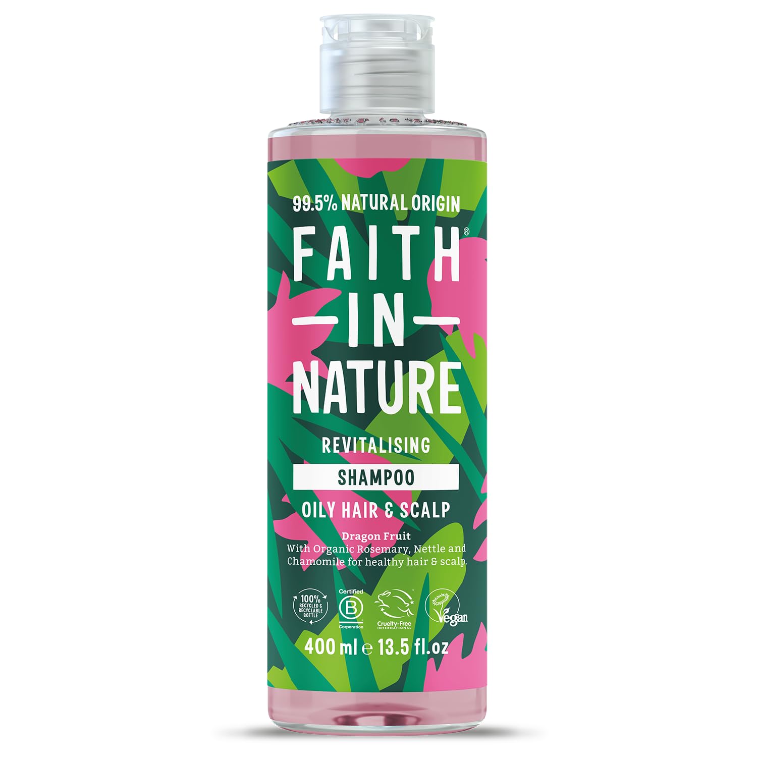 FAITH IN NATURE Dragon Fruit Revitalising Shampoo for Oily Hair & Scalp, Vegan, 400ml