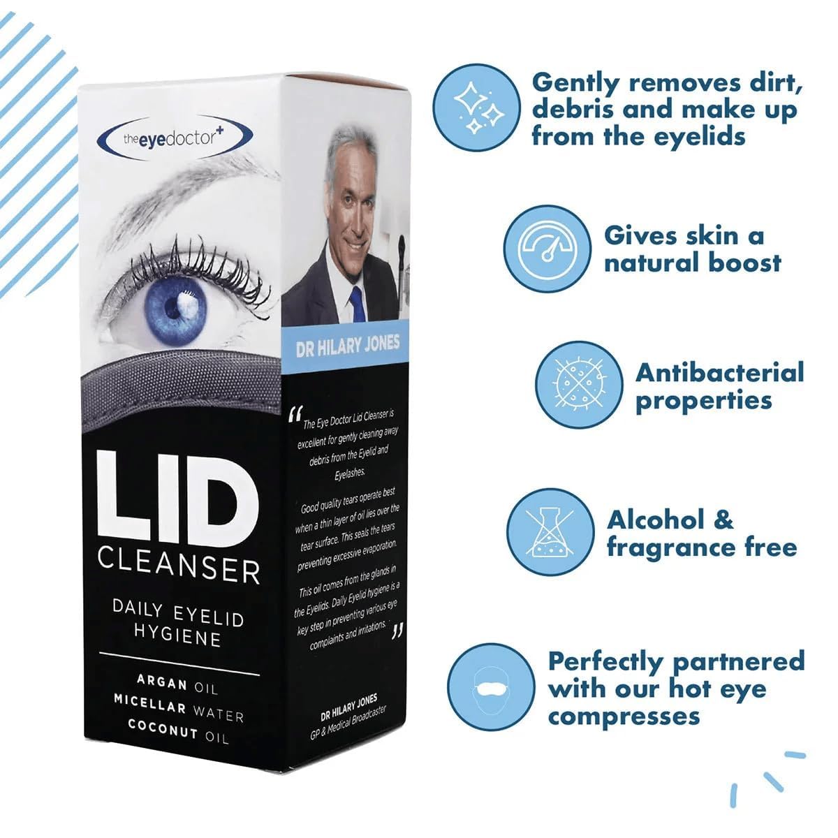 The Eye Doctor Lid Cleanser - Eyelid & Lash Base Makeup Remover with Argan Oil & Coconut Oil (100ml)