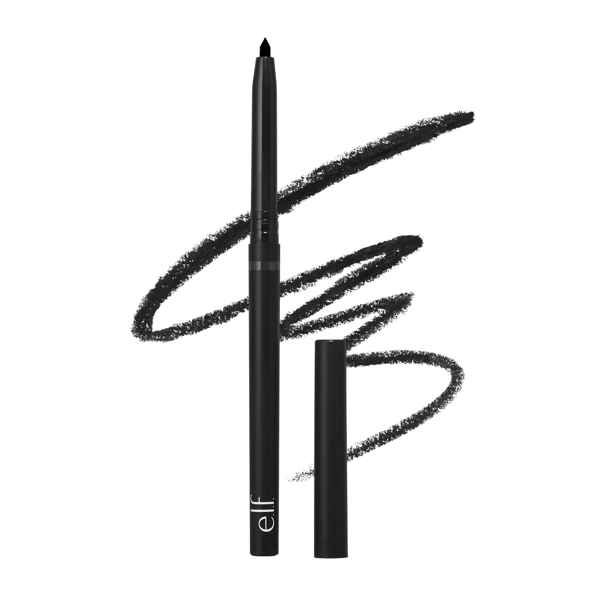 e.l.f. No Budge Retractable Eyeliner - Creamy, Waterproof, Ultra-Pigmented Black