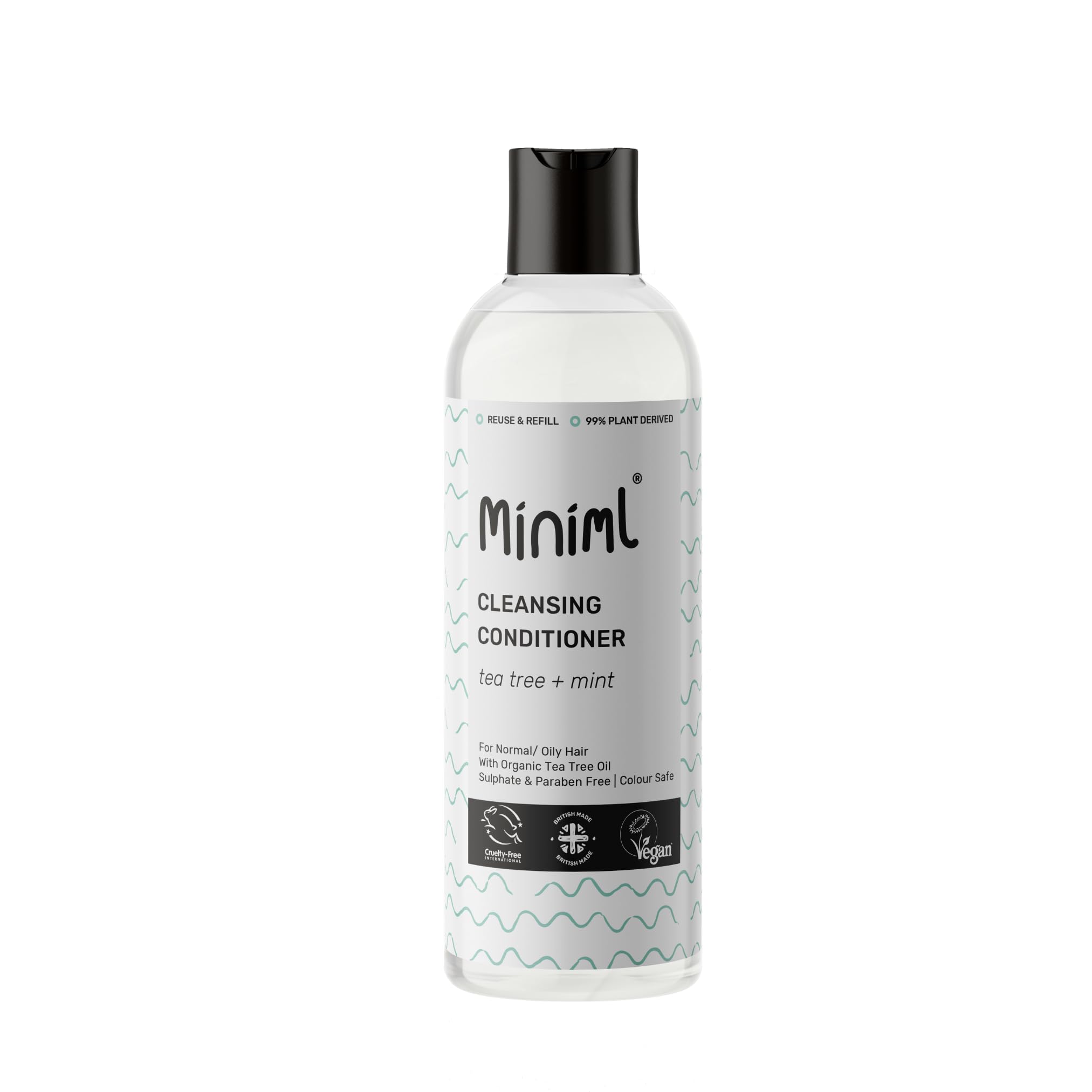 Miniml Natural Cleansing Hair Conditioner - Tea Tree & Mint, Purifying, For Normal to Oily Hair, 500ml