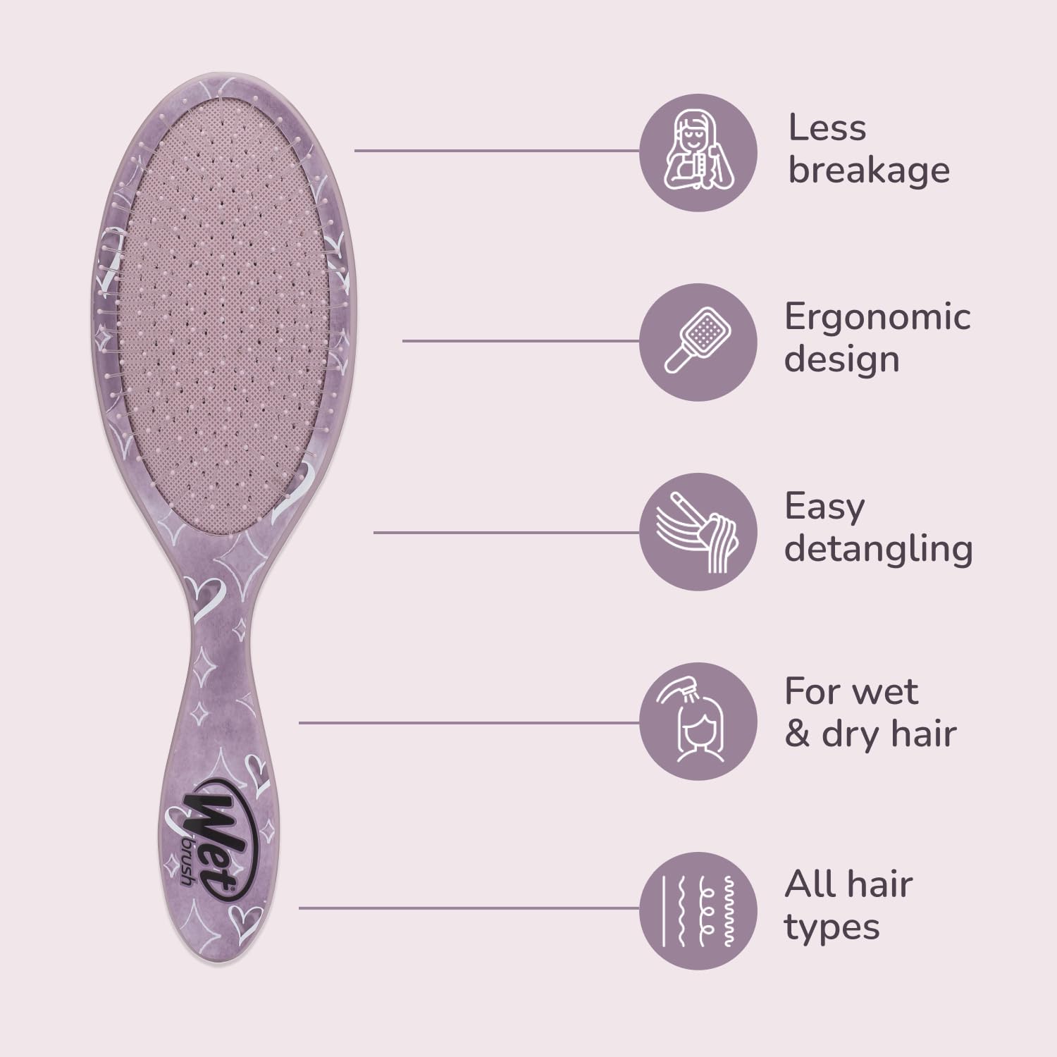 Wet Brush Original Detangler Hair Brush with Ultra Soft Intelliflex Bristles 4
