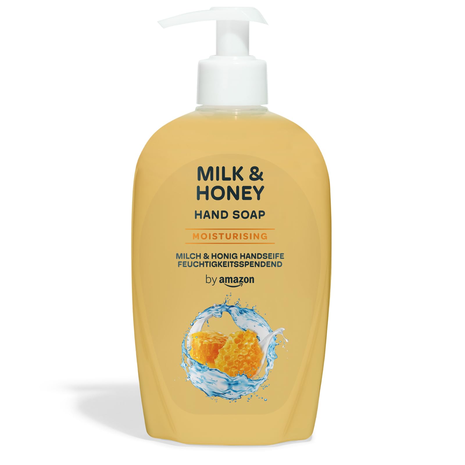 by Amazon Milk & Honey Hand Soap - 4 x 500ml Set with Pump and Refill Bottles