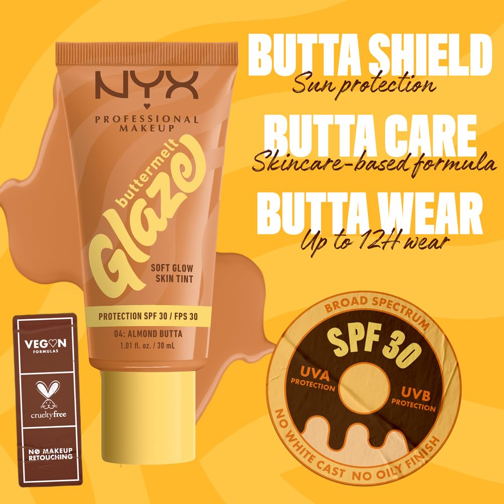 NYX Professional Makeup Buttermelt Glaze Soft Glow Skin Tint SPF 30 4