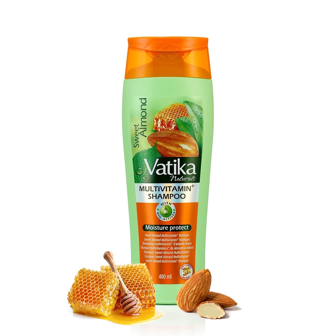 Vatika Naturals Multivitamin Enriched Almond Shampoo for Softness & Shine - 400 ml