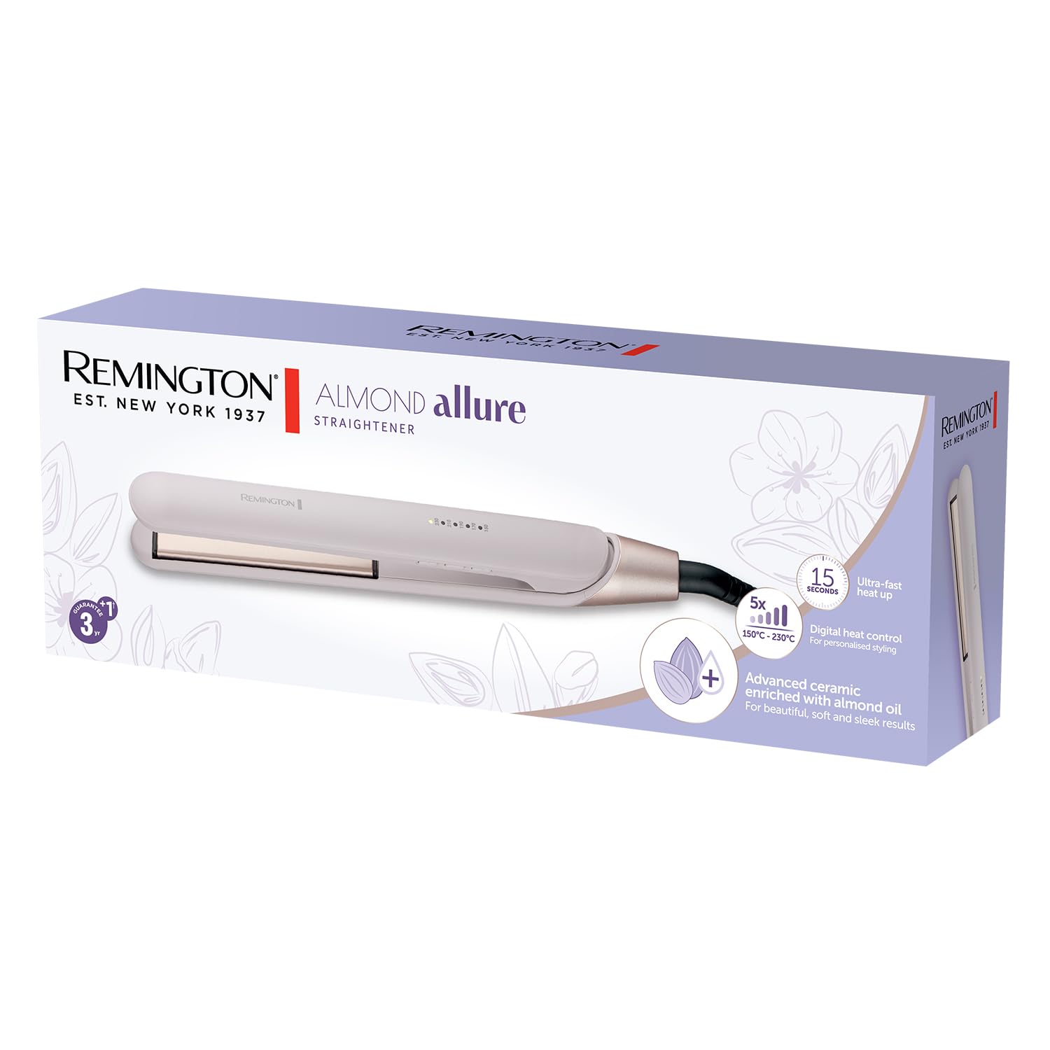 Remington Haarglätter [Hochwertige Keramik + Mandelöl] Almond Allure (Ultra 7