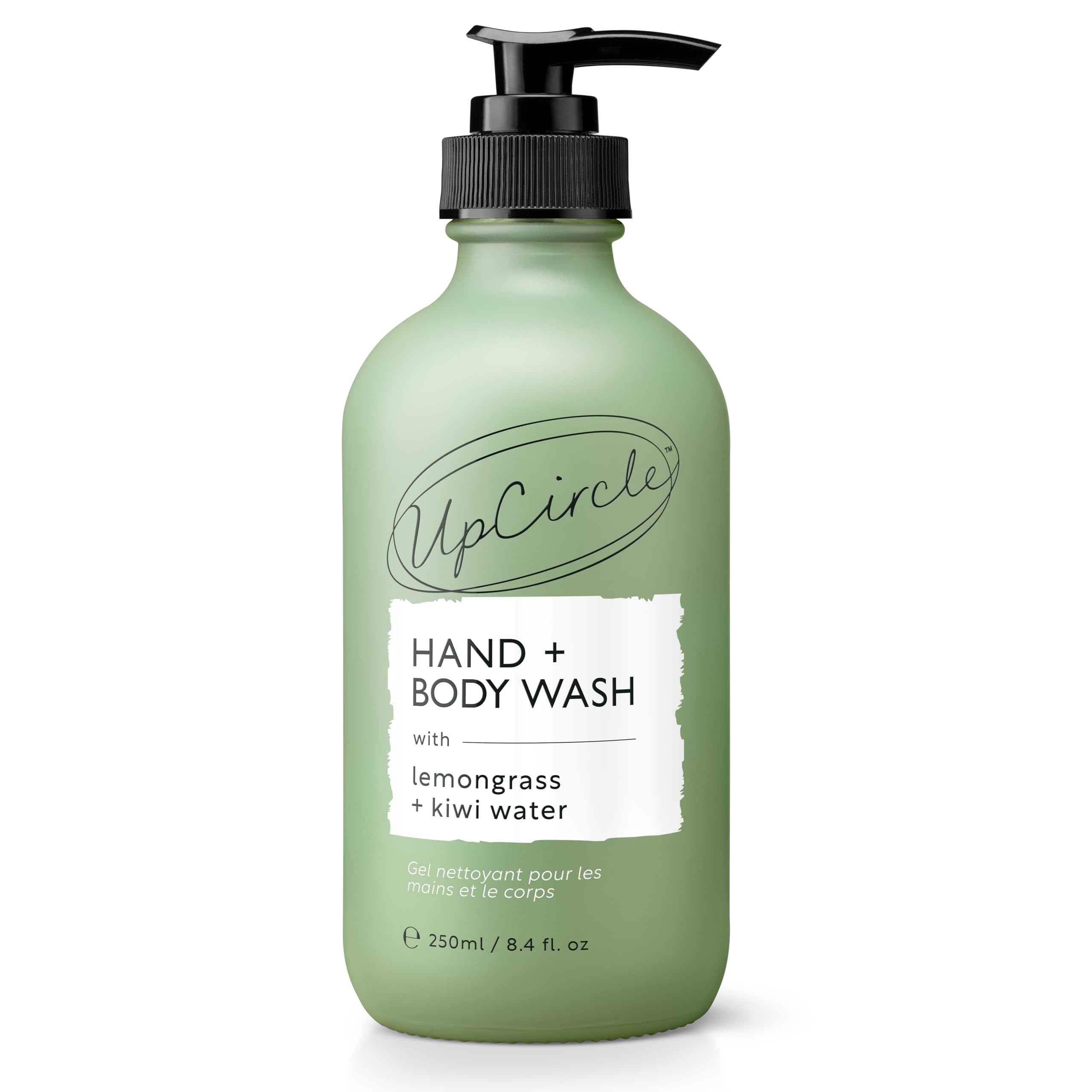 UPCIRCLE Hand + Body Wash with Kiwi Water 250ml for Soothing and Protecting