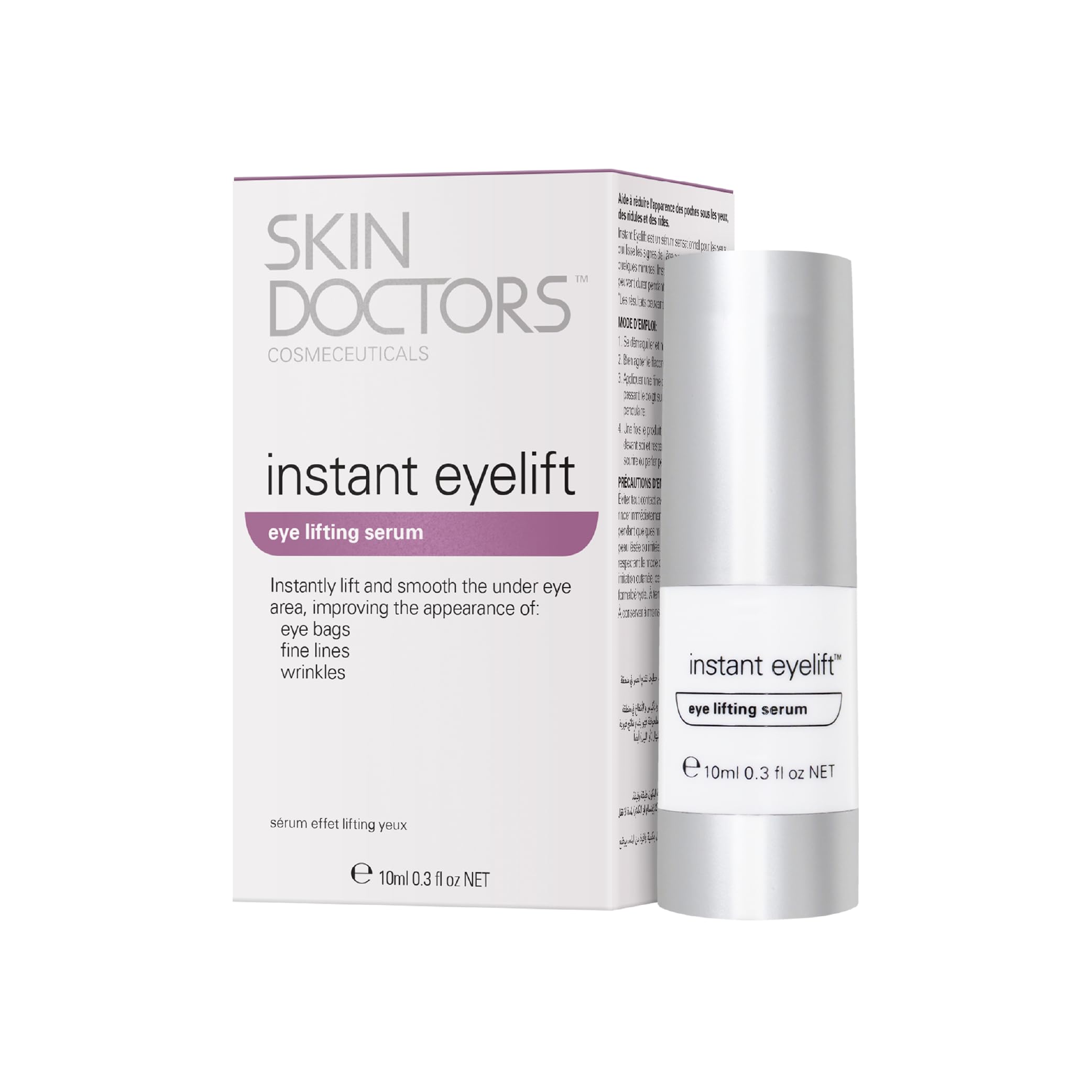 Skin Doctors Instant Eyelift Serum with Hyaluronic Acid for Wrinkles, Eye Bags & Puffiness - 10ml