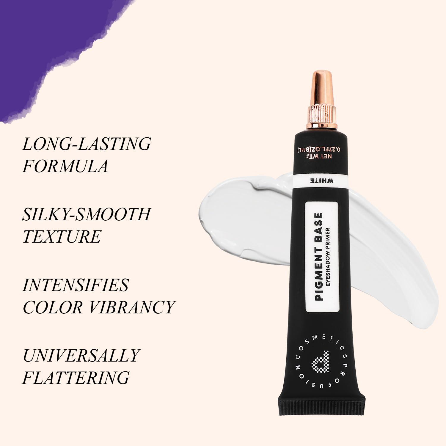 Profusion Cosmetics Pigment Base Eyeshadow Primer - Long Lasting, Creamy White Base 5