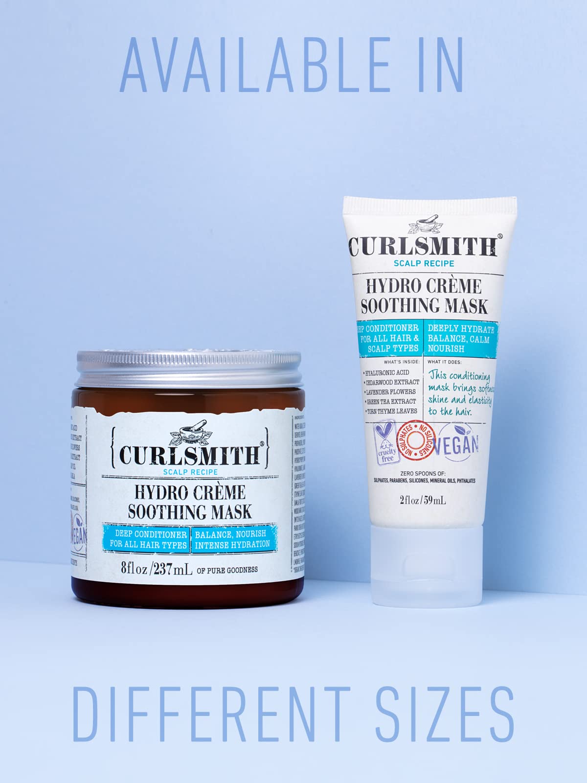 CURLSMITH Hydro Crème Soothing Mask - Vegan Deep Conditioner for All Hair Types 4