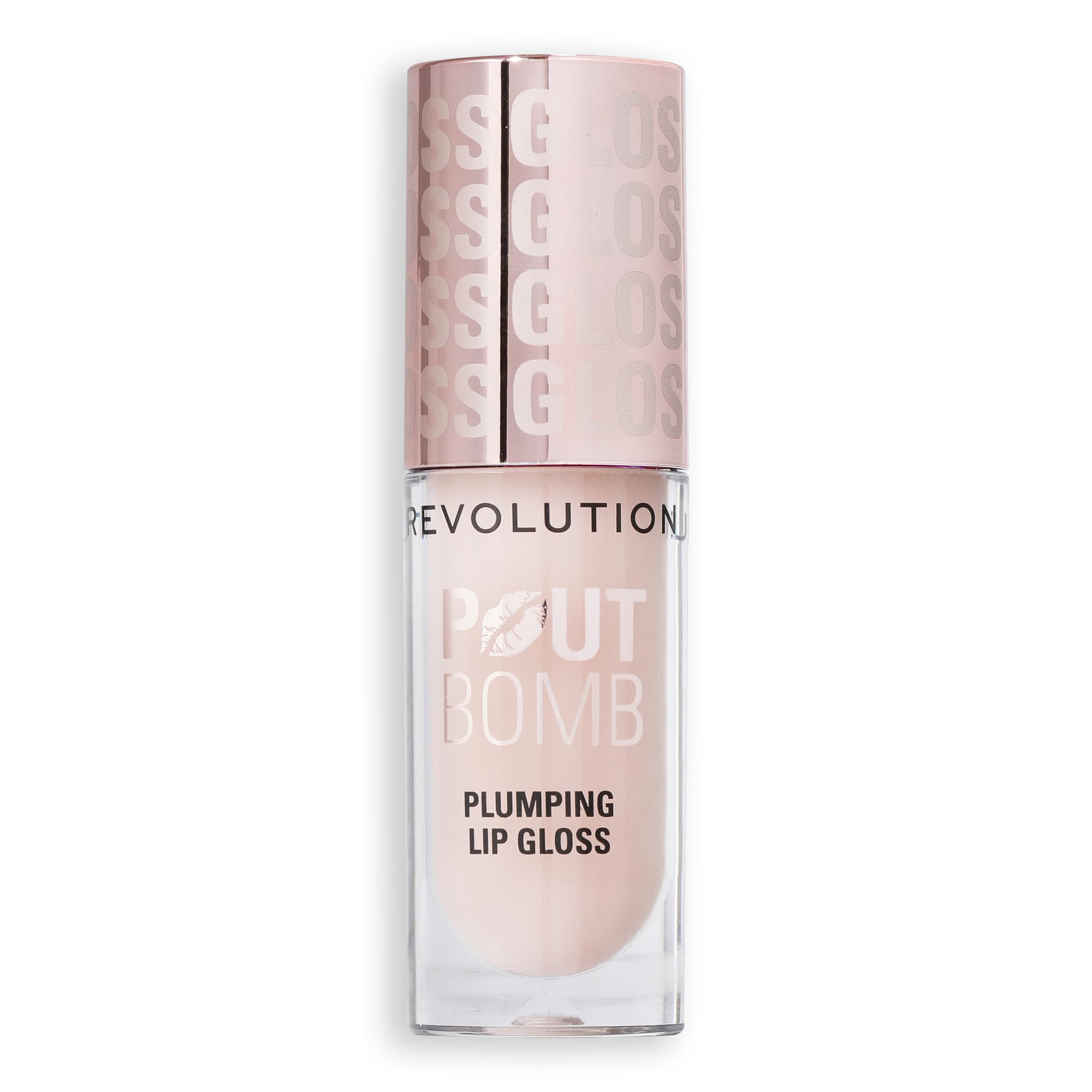 Revolution Beauty Pout Bomb Plumping Lip Gloss with Hyaluronic Acid & Peptides - Sheer Milky Nude 7