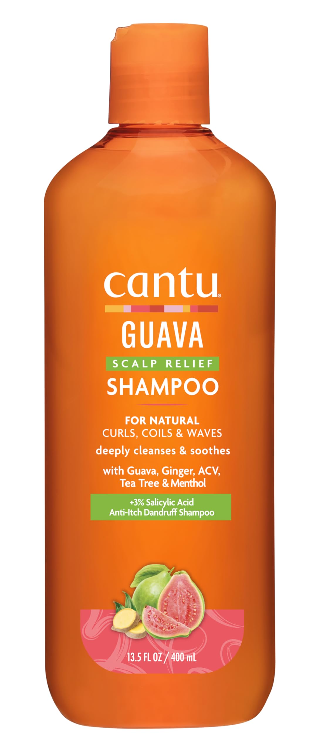 Cantu Guava Scalp Relief Shampoo for Dryness, Flakiness, and Itchiness - 13.5oz