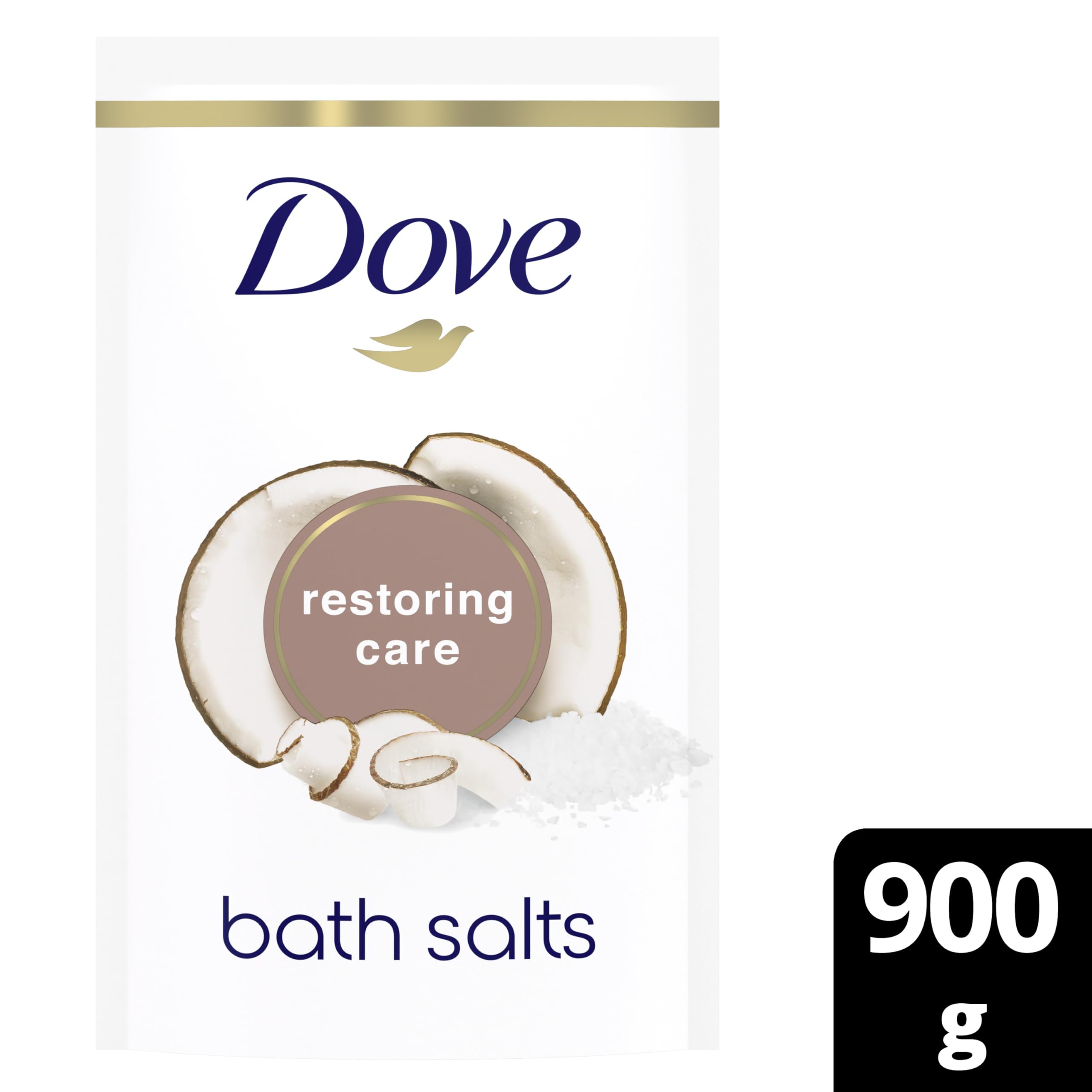 Dove Restoring Care Badesalz mit Kokosnuss und Kakao für natürliche Hautfeuchtigkeit 2