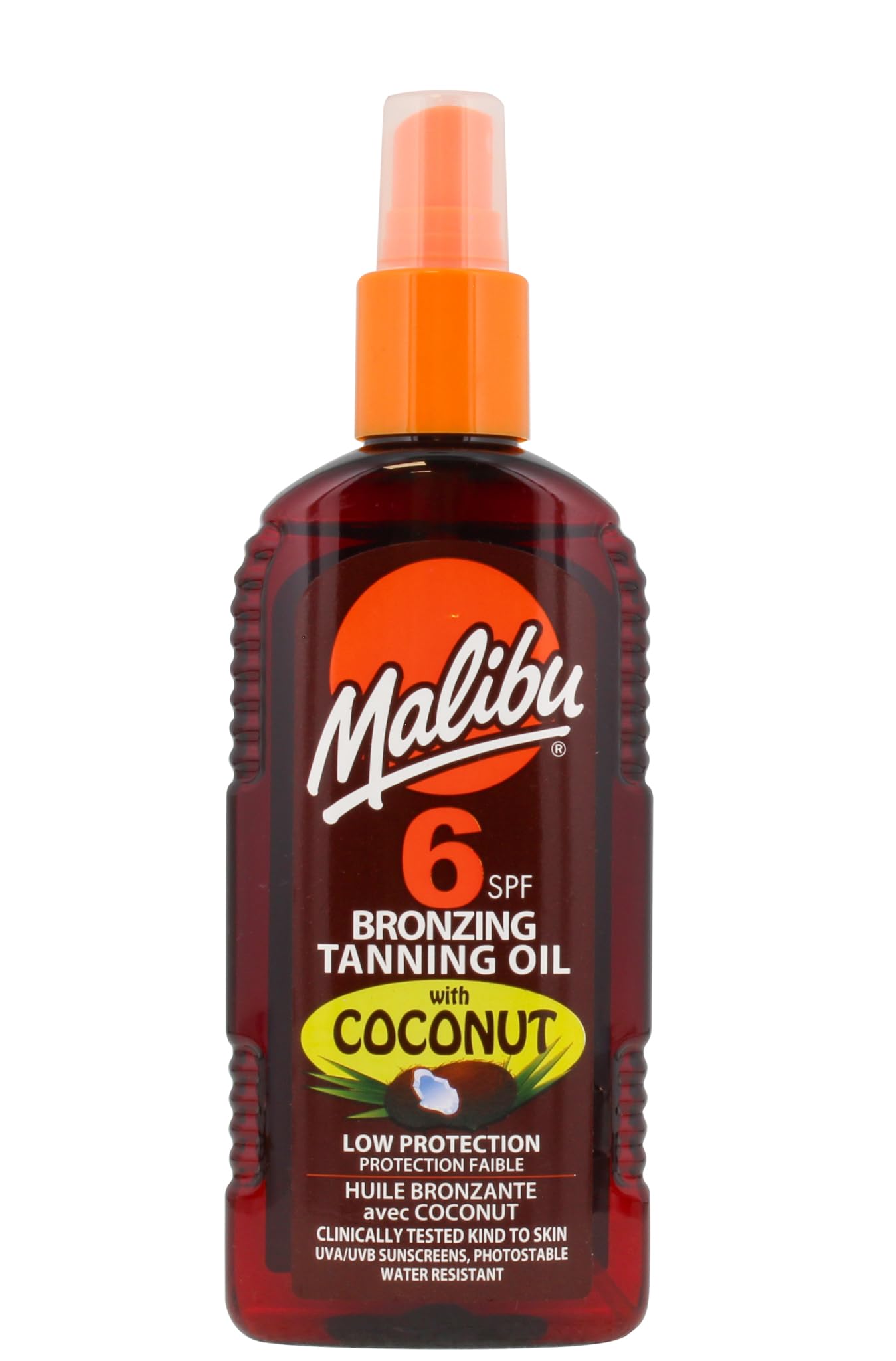 Malibu Sun SPF 6 Bronzing Tanning Oil with Coconut Oil - Low Protection