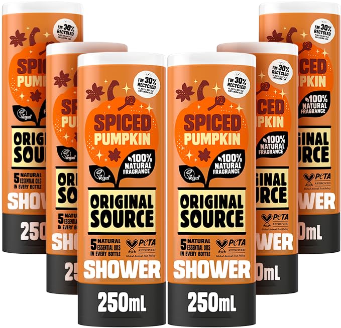 Original Source Spiced Pumpkin Shower Gel Multipack (6 x 250ml) - Vegan & Paraben Free
