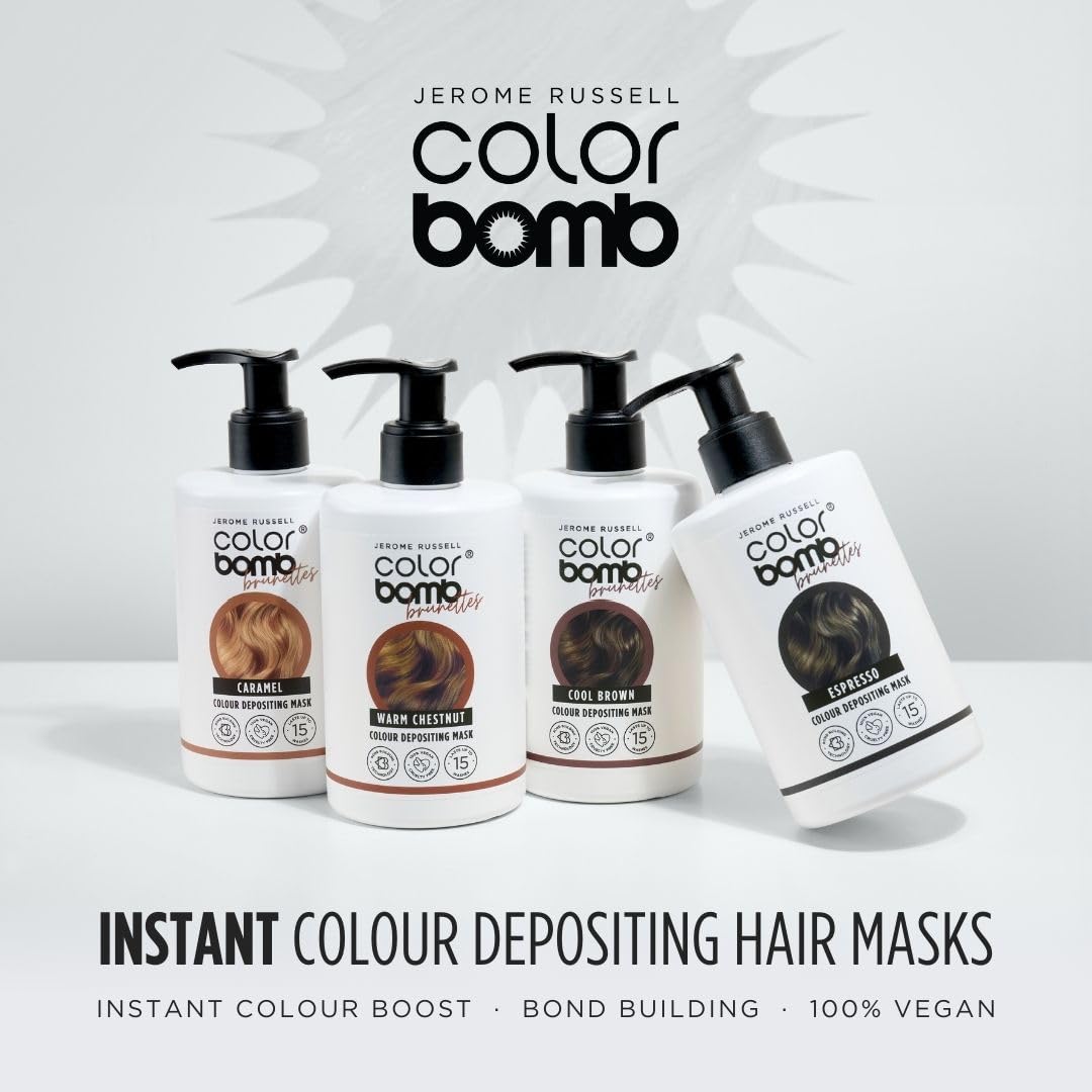 Jerome Russell Colour Bomb Brunettes Warm Chestnut Colour Depositing Hair Mask 300 ml 3
