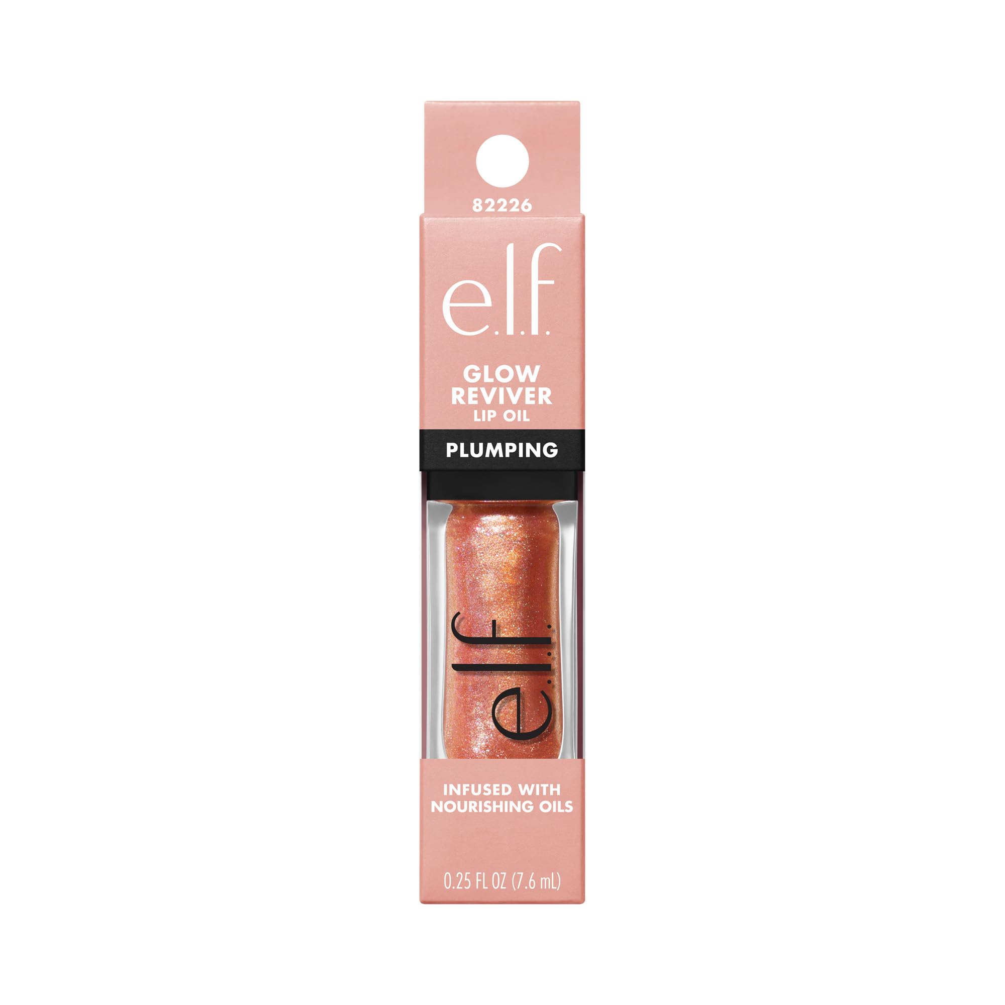 elf Glow Reviver Plumping Lip Oil, getönter Lippenaufpolsterer für ein hochglänzendes, volles Finish, angereichert mit Jojobaöl, vegan und tierversuchsfrei, Apricot Feelings 9