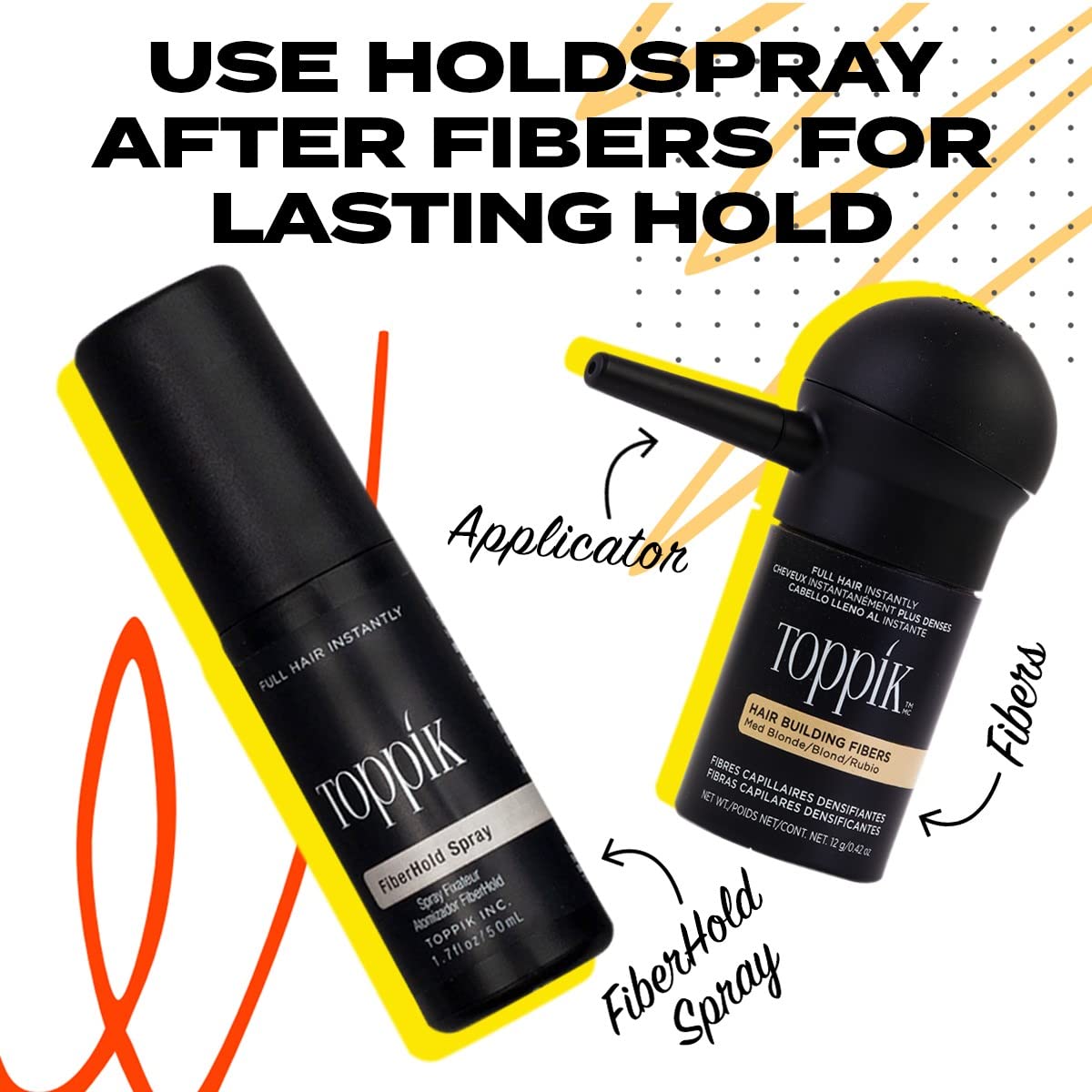 TOPPIK FiberHold Spray: Strengthens the Bond Between Hair Fibres 3