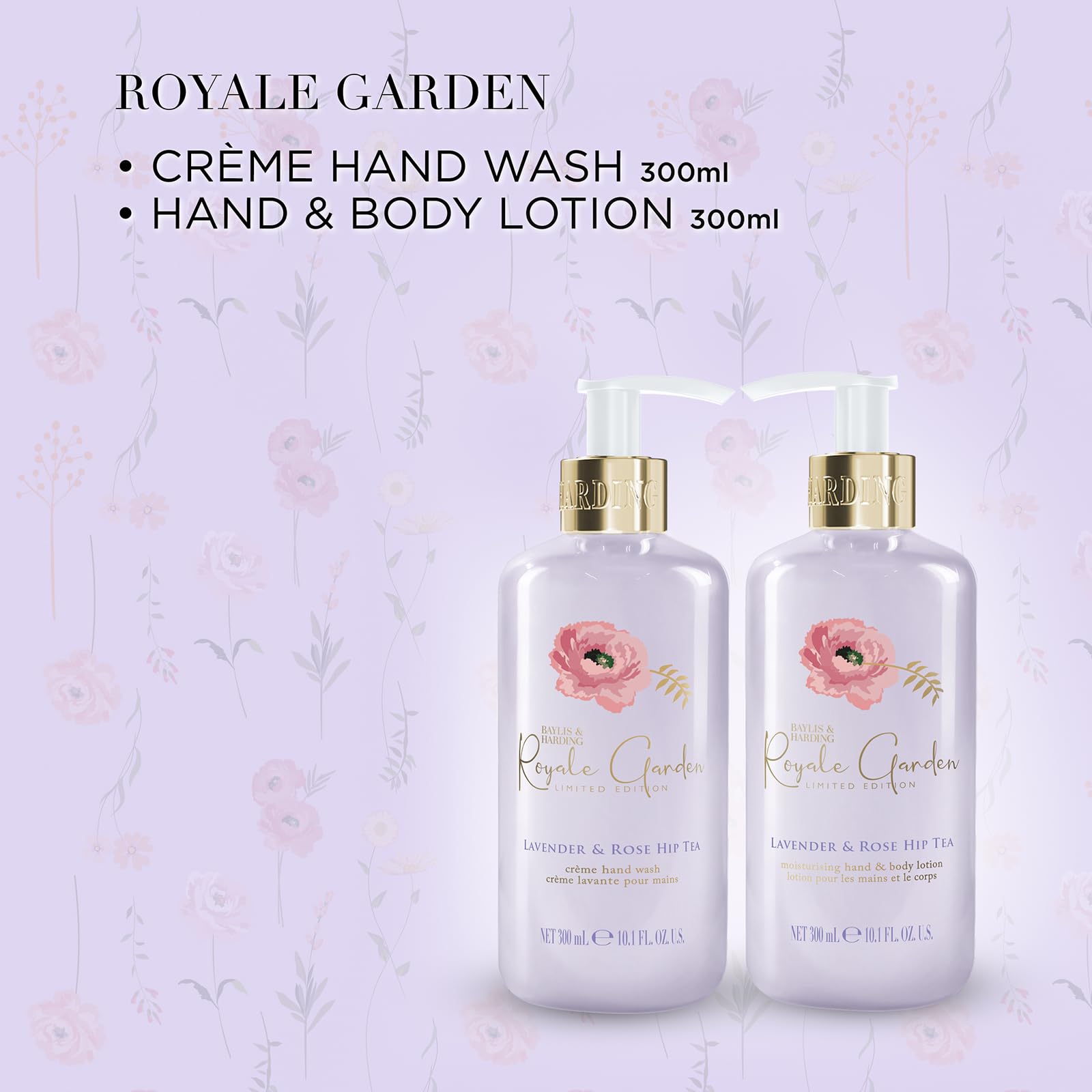 Baylis & Harding Royale Garden Lavender & Rosehip Tea Luxury Hand Care Gift Set - Vegan