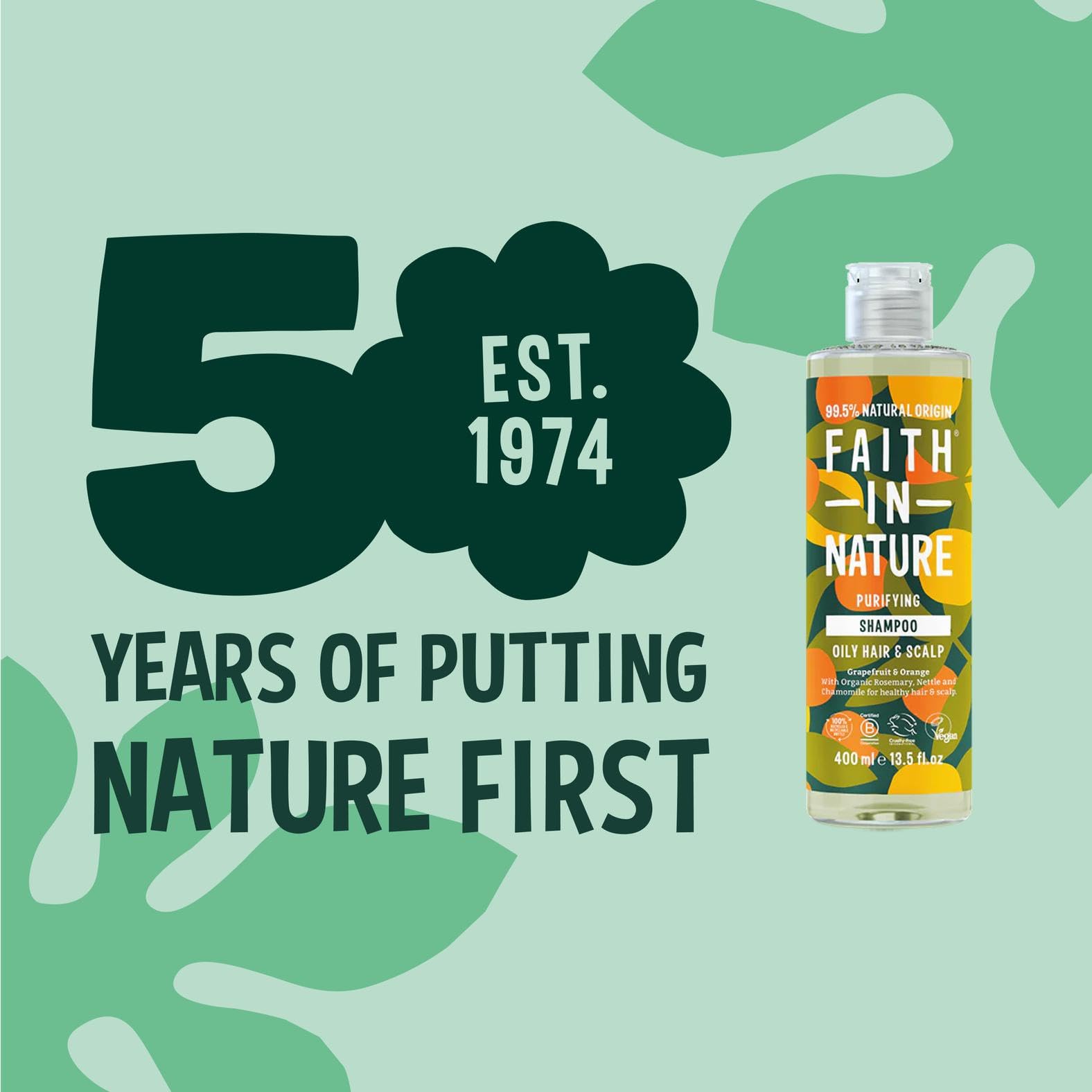 FAITH IN NATURE Grapefruit & Orange Purifying Shampoo for Oily Hair & Scalp, 400ml