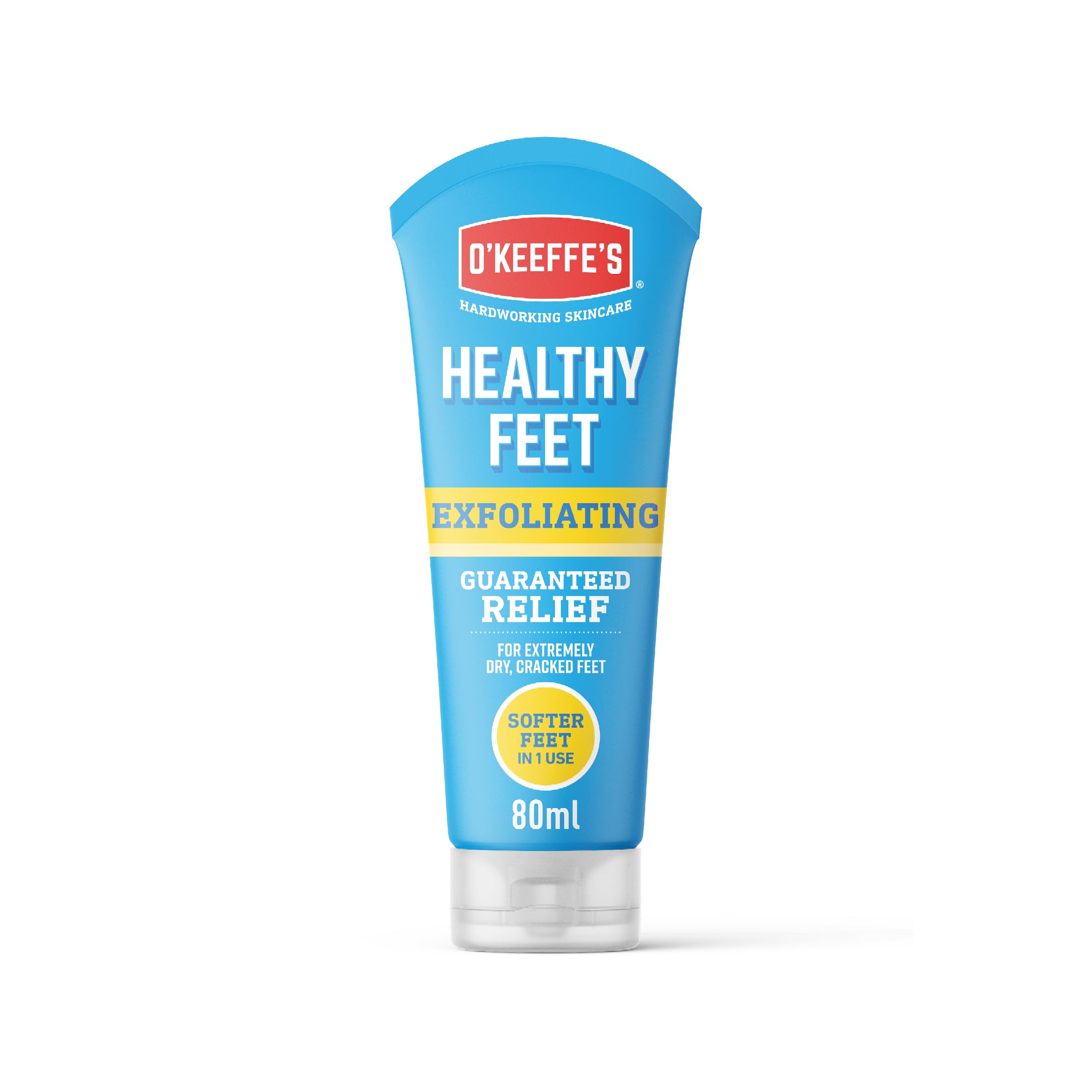 O'Keeffe's Healthy Feet Exfoliating Foot Cream for Very Dry Cracked Skin, 80ml