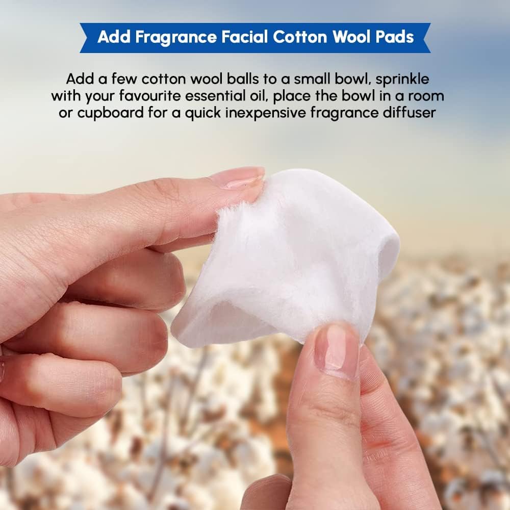 Pack of 40 Square Cotton Wool Pads - 100% Pure Cotton for Daily Cleansing, Toning & Moisturising 8