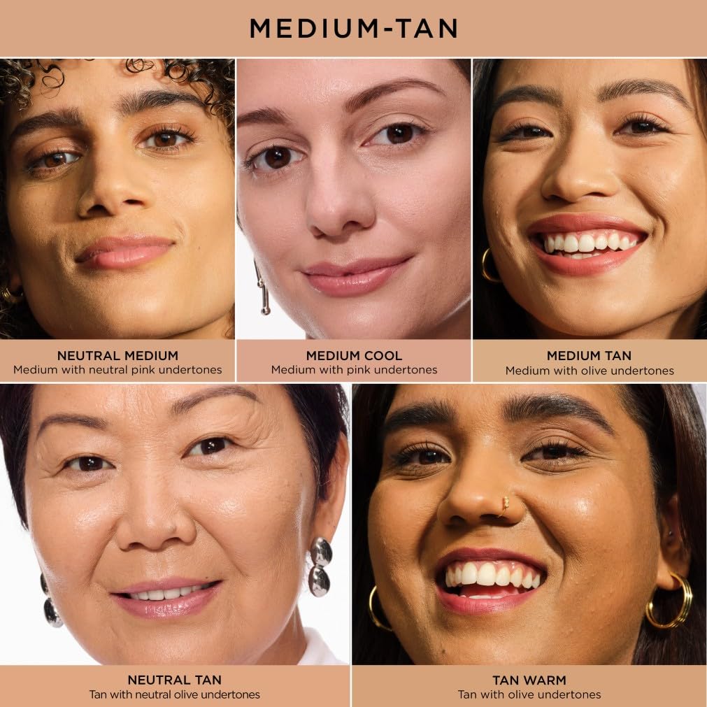 iT Cosmetics Full Coverage Foundation mit LSF 50, angereichert mit Hyaluronsäure und Vitamin E, Your Skin But Better CC+ Cream, Farbton: Neutral Medium, 32 ml 4