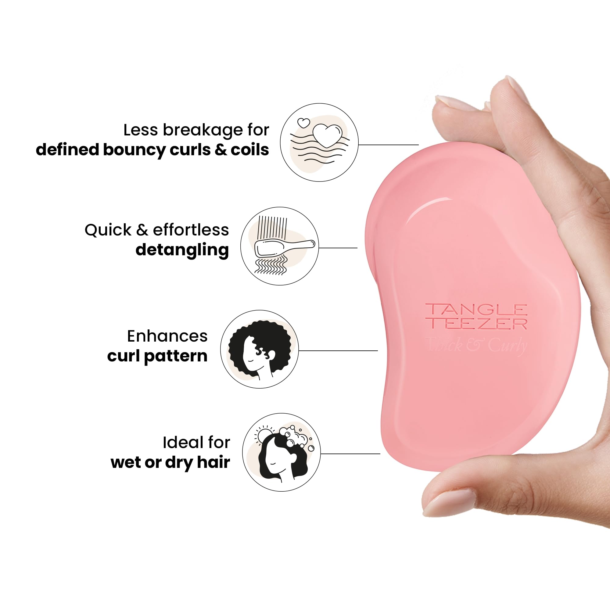 Tangle Teezer The Thick & Curly Detangling Hairbrush - Strong Two-Tiered System 4