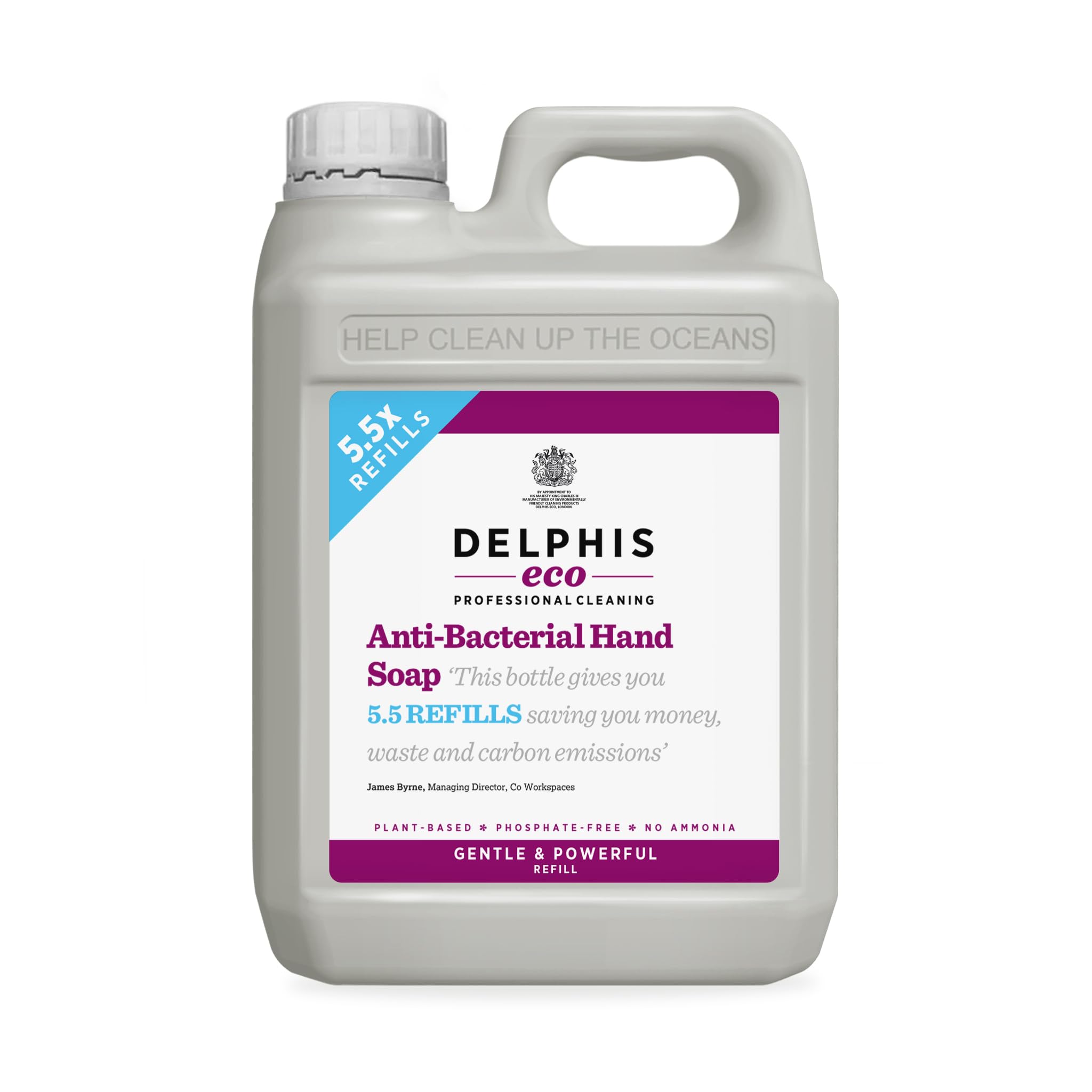 DELPHISECO Anti-Bacterial Hand Soap Refill 2 Litre | Vegan Friendly Sanitizing Wash