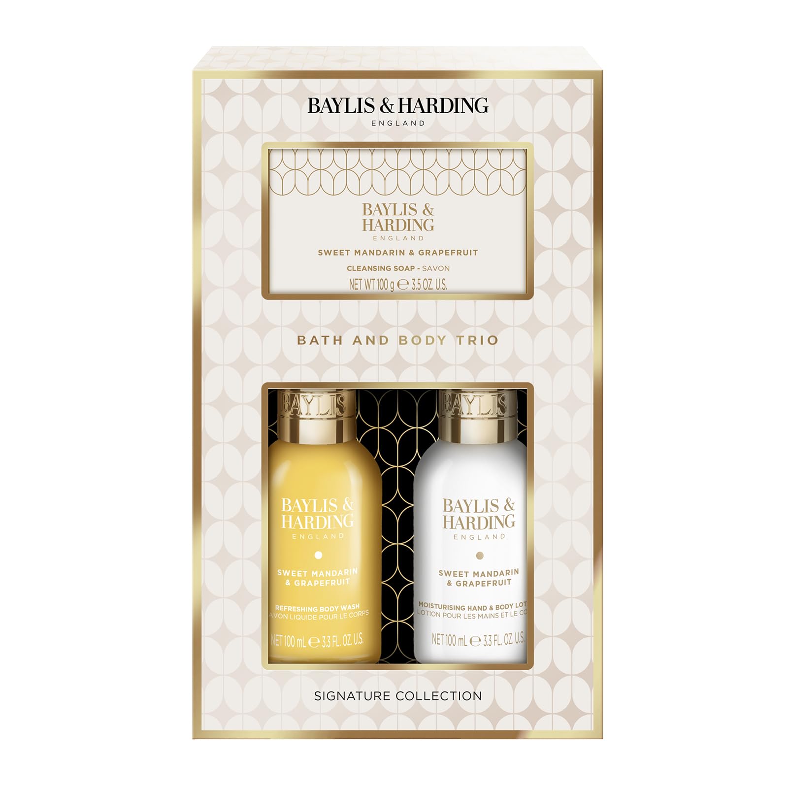 Baylis &amp; Harding Verwöhn-Körperpflege-Trio mit süßer Mandarine und Grapefruit (1 Stück) – Vegan