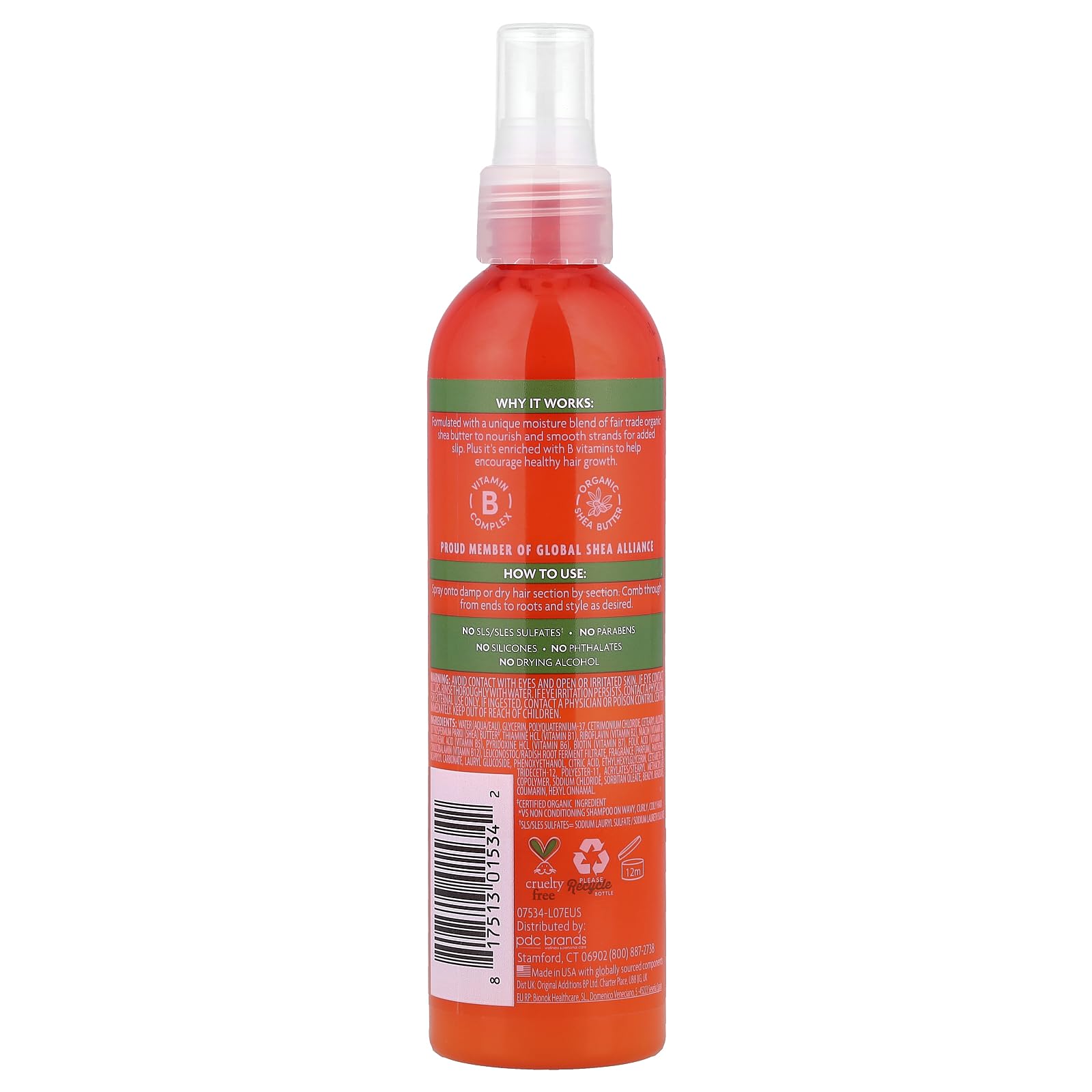CANTU Shea Butter for Natural Hair Coil Calm Detangler, 237ml