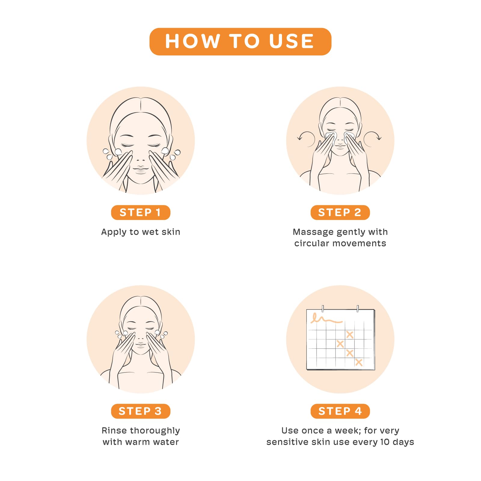 by Amazon Apricot and Peach Seed Face Scrub, 2x100ml Pack 4