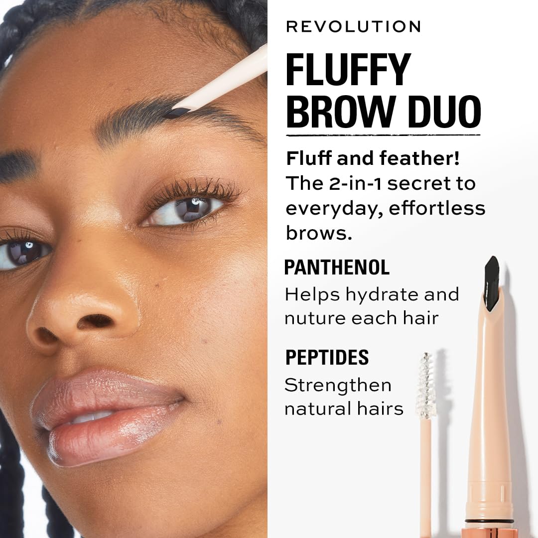 Makeup Revolution Fluffy Brow Filter Duo - Brow Pencil & Eyebrow Gel 7