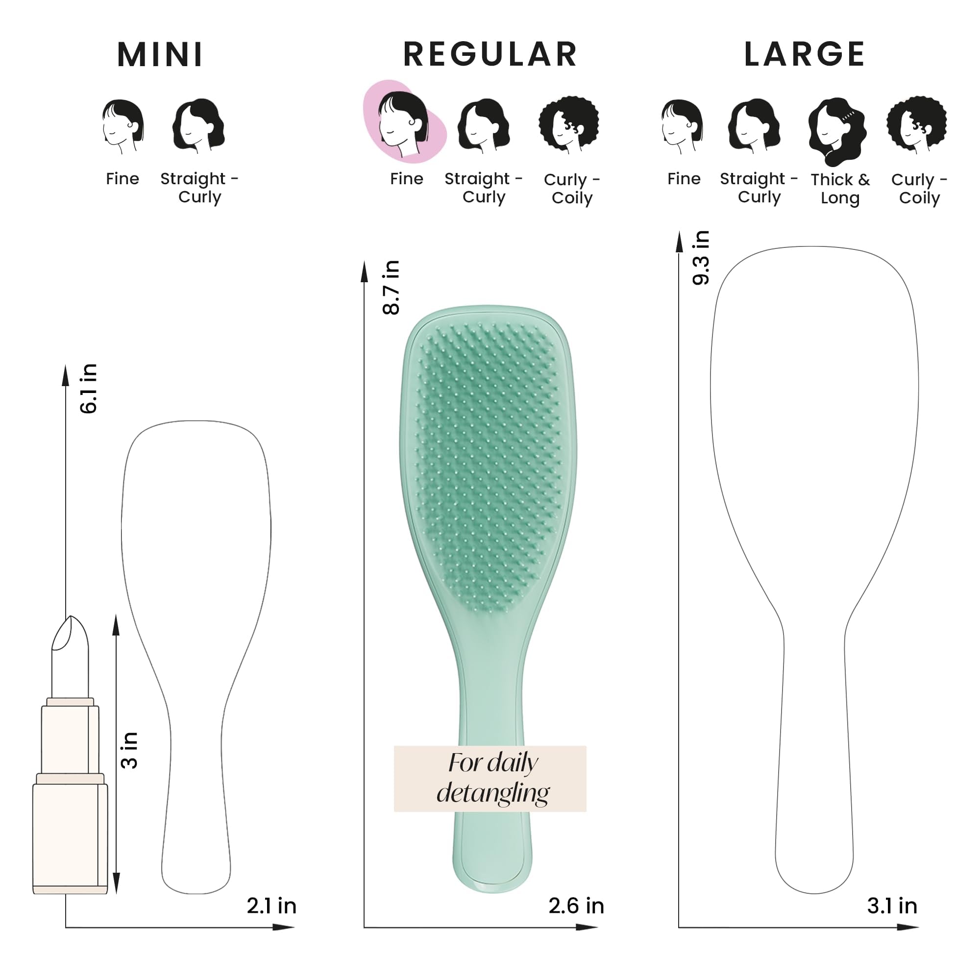Tangle Teezer Fine and Fragile Ultimate Detangler Hairbrush for Coloured, Fine & Thin Hair - Dark Teal 7