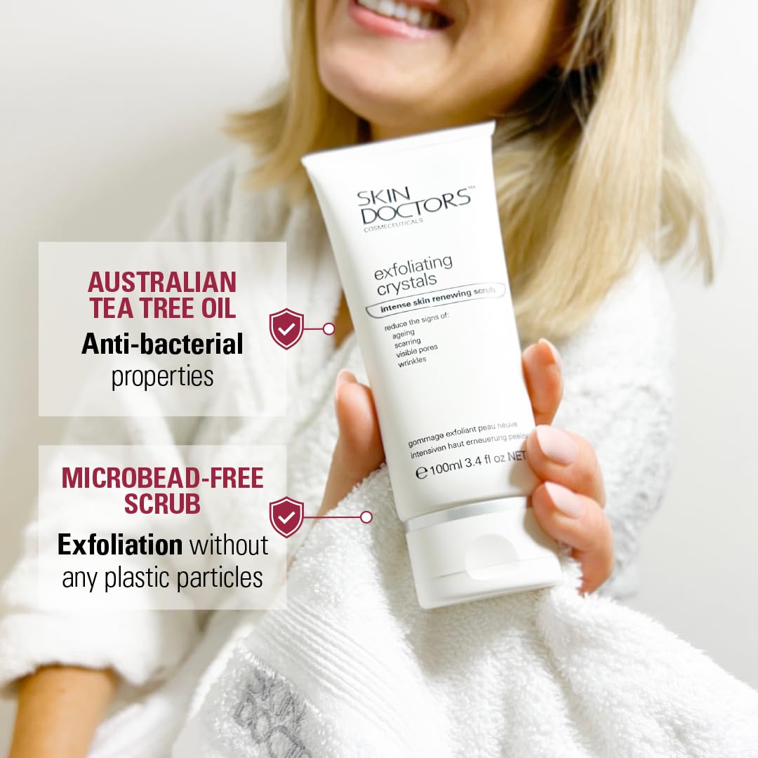 Skin Doctors Exfoliating Crystals for Face & Body, Reduces Ageing, Scarring & Blemishes - 100ml 4