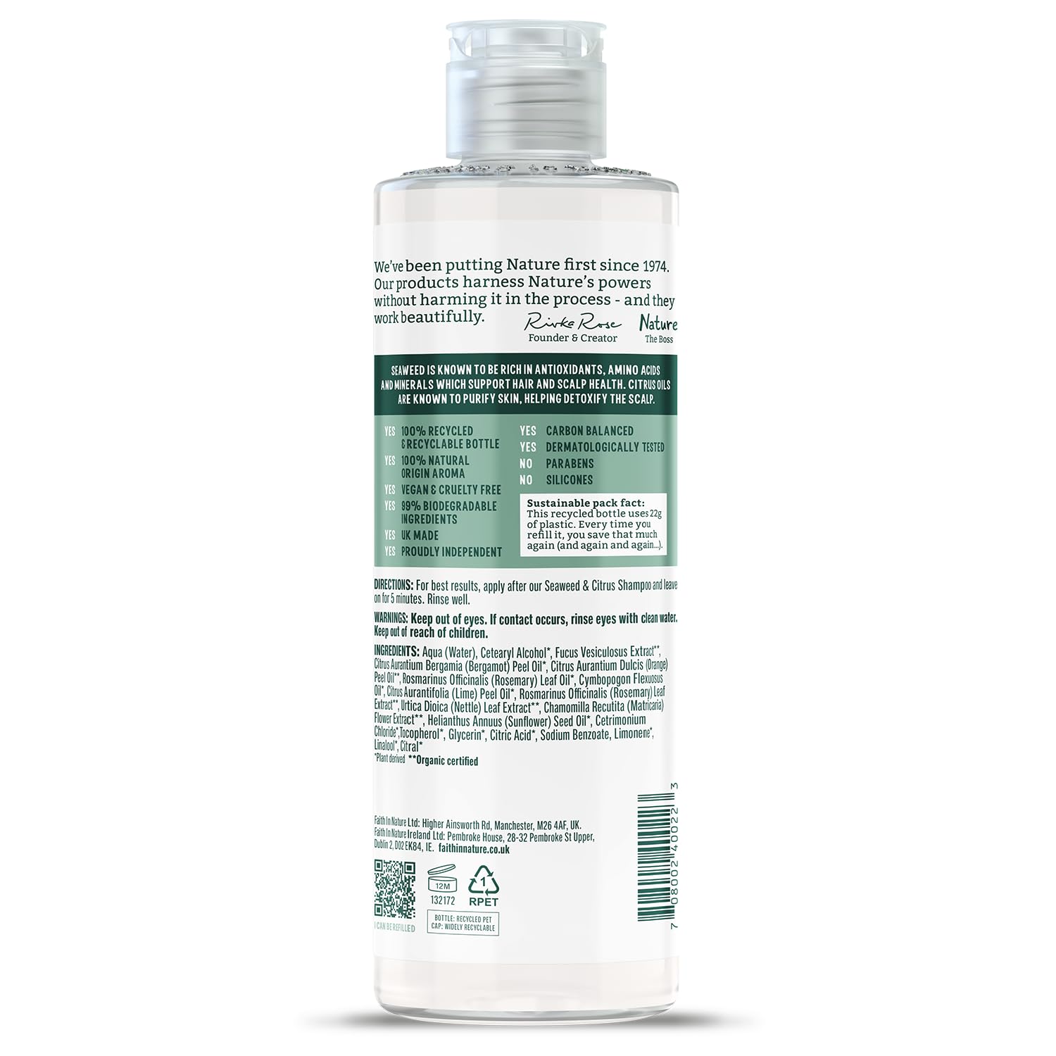 Faith In Nature Seaweed & Citrus Conditioner, Detoxifying, Vegan, 400 ml