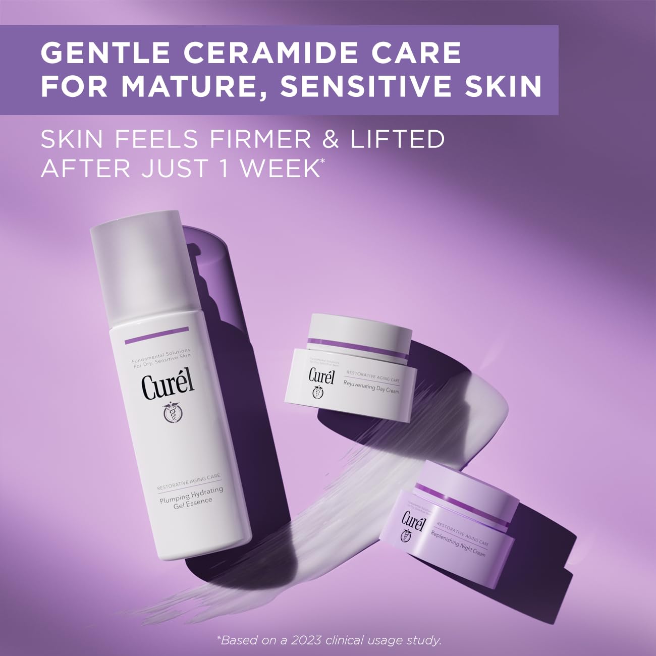 Curél Restorative Aging Care Replenishing Night Cream for Dry, Sensitive Skin