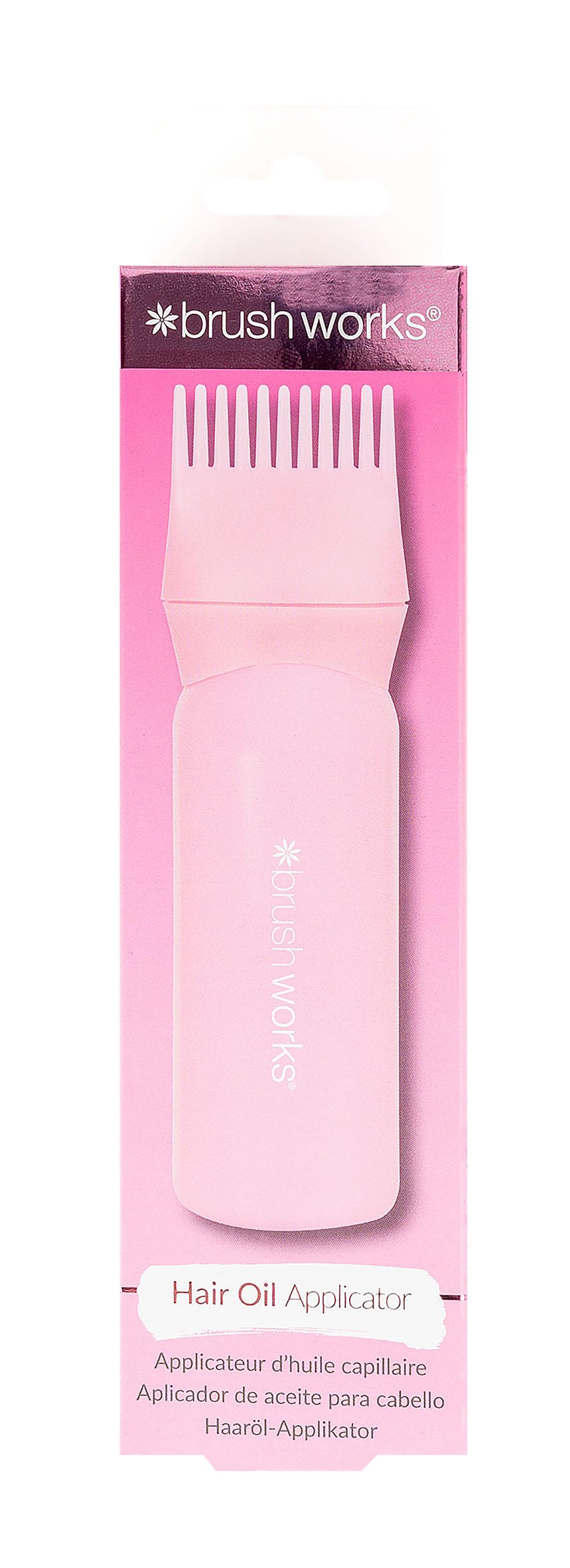 Brushworks Hair Oil Applicator with Detangling Comb Head for Serums