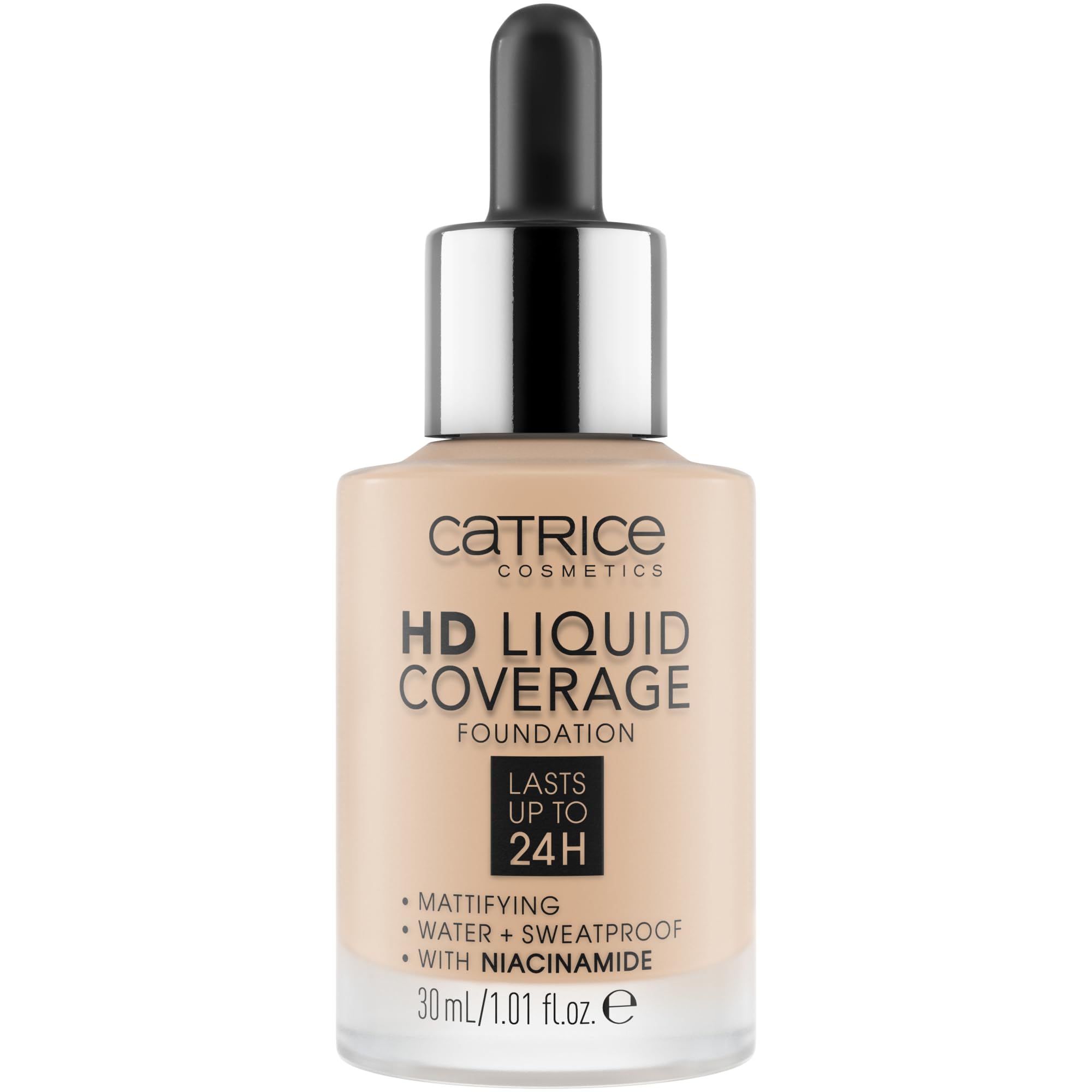 CATRICE HD Liquid Coverage Foundation - Longlasting, Mattifying Matte Finish (30ml)