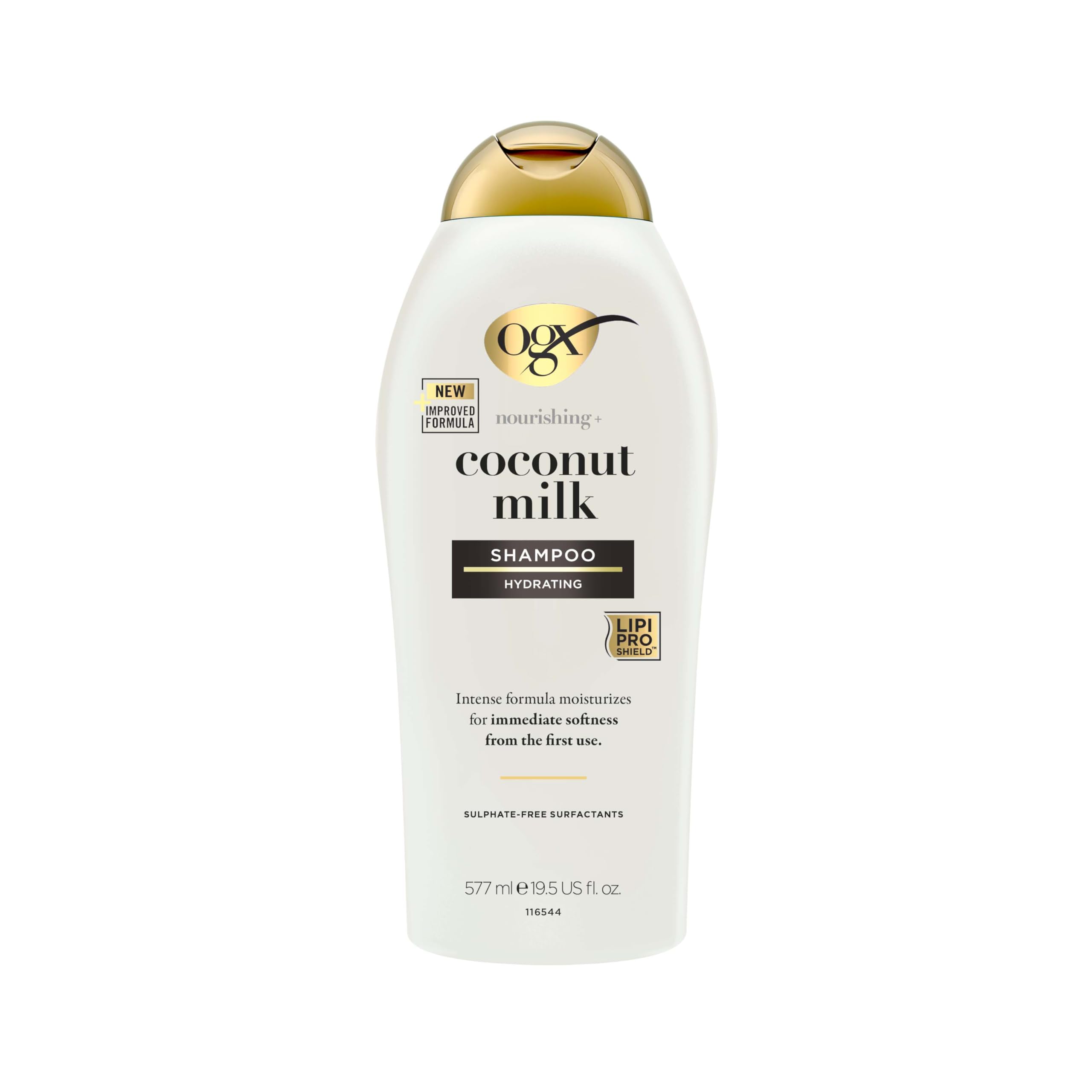 OGX Moisturising Coconut Milk Sulfate Free Shampoo for Dry Hair, 577ml