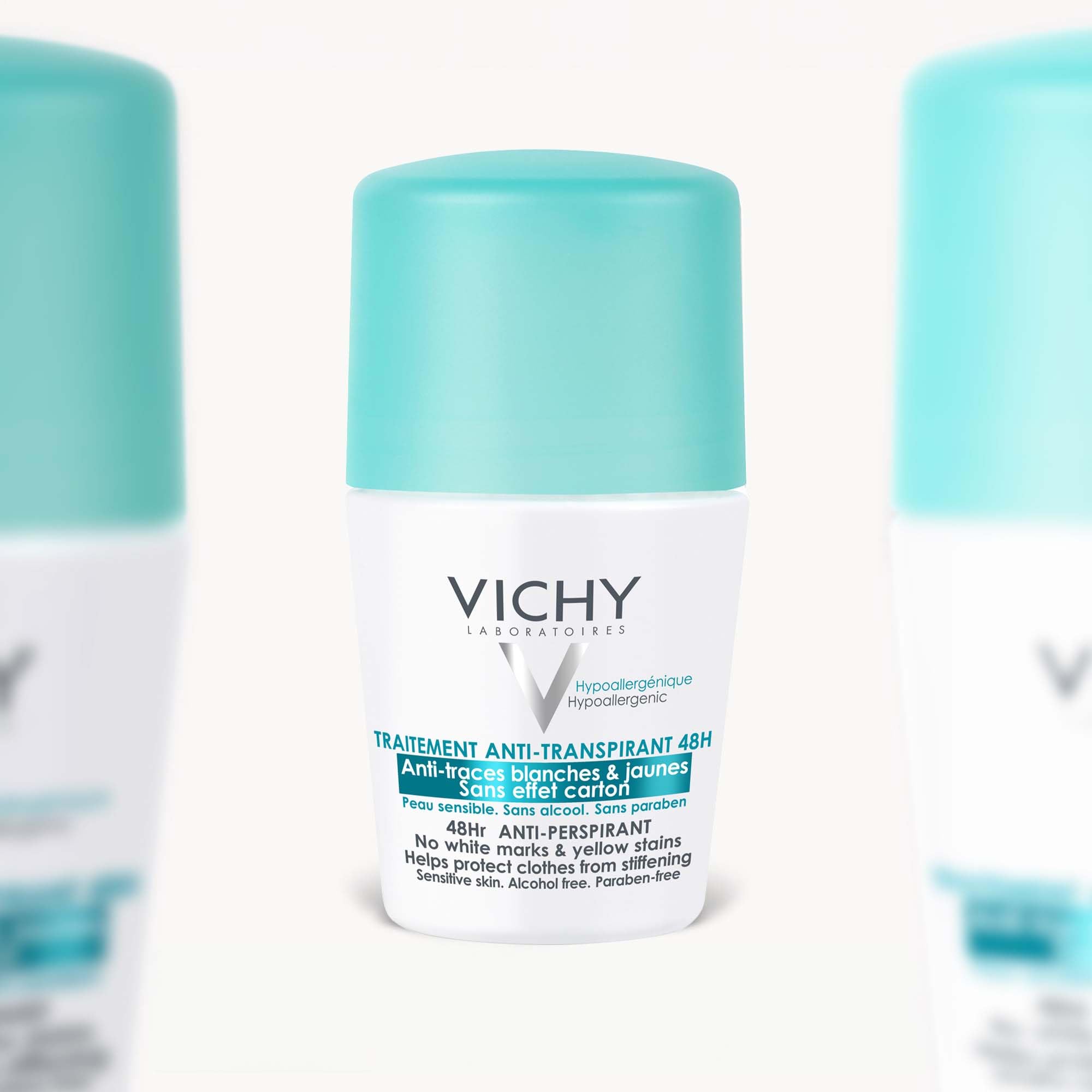 VICHY 48H 'No Trace' Roll-On Anti-Perspirant for Sensitive Skin 50ml 5