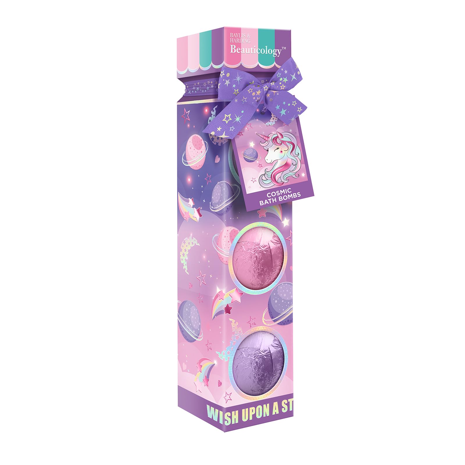 Baylis & Harding Beauticology Cosmic Bath Bomb Trio Gift Set - Vegan Friendly Sweet Scents 8