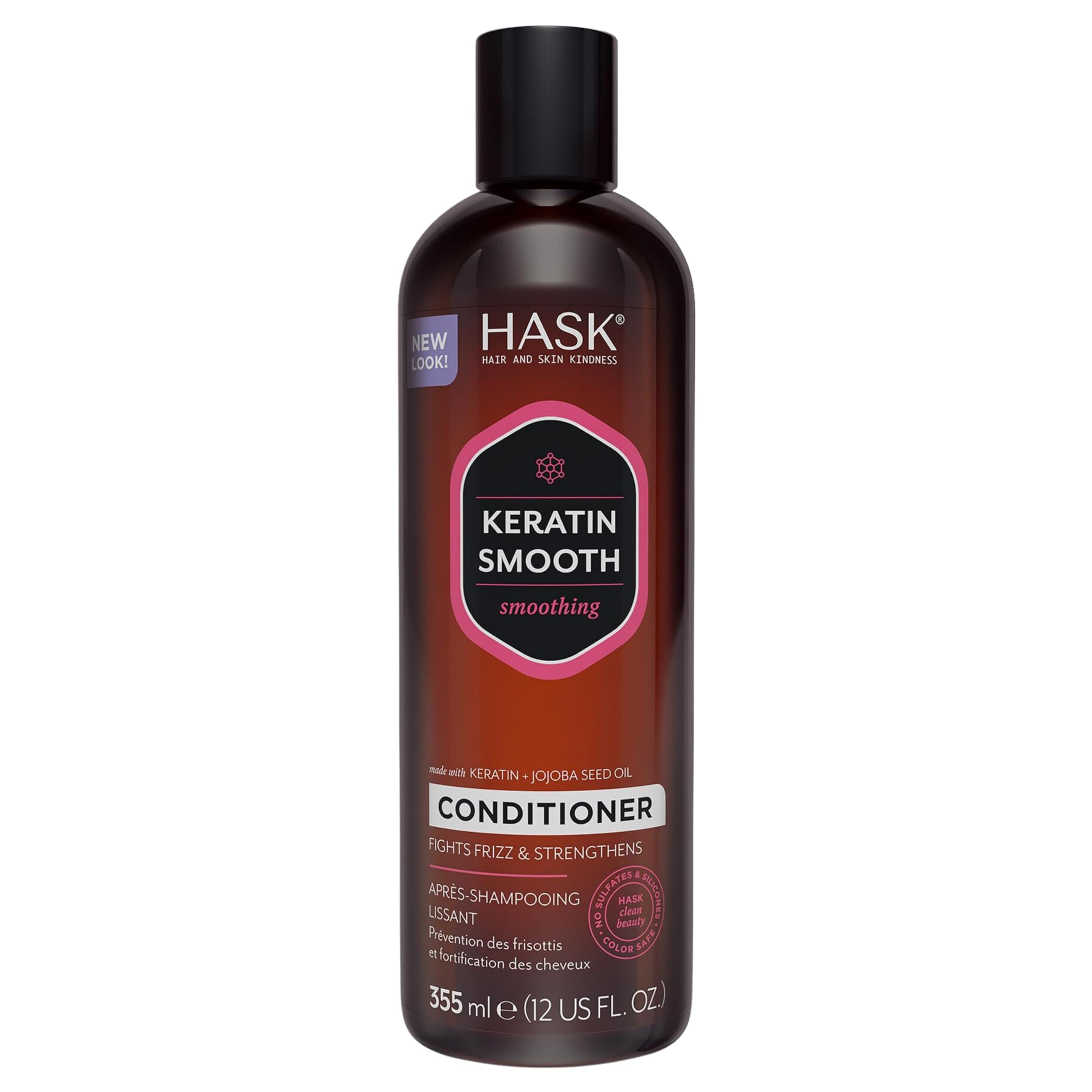 HASK Keratin Smoothing Conditioner for All Hair Types, Color Safe, Gluten-Free