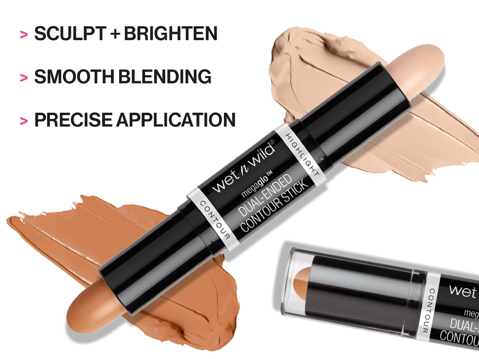 wet n wild MegaGlo Dual-Ended Contour Stick - Light Medium for Defining and Illuminating 8